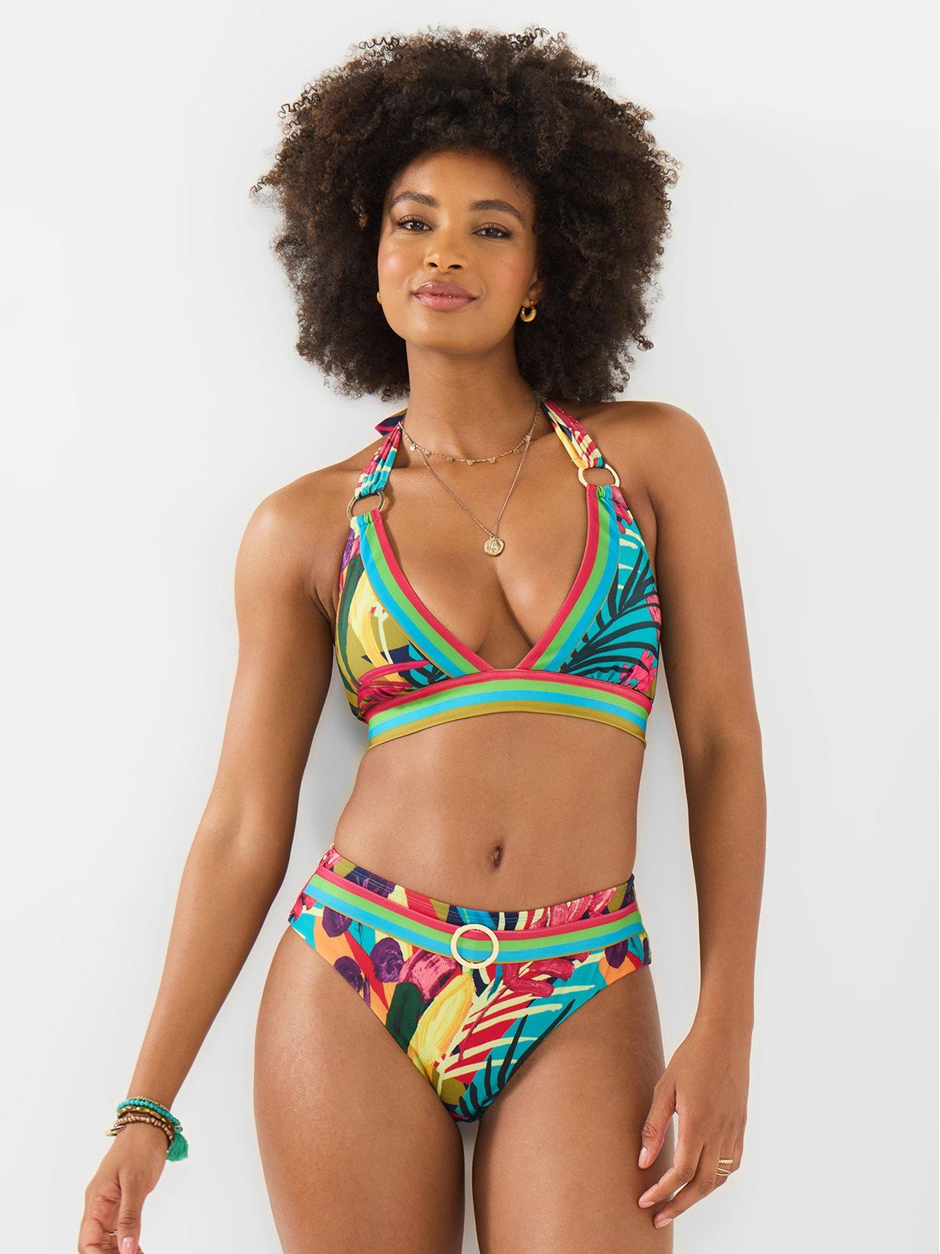joe-browns-tropical-regular-halterneck-bikini-topnbsp--greenfront