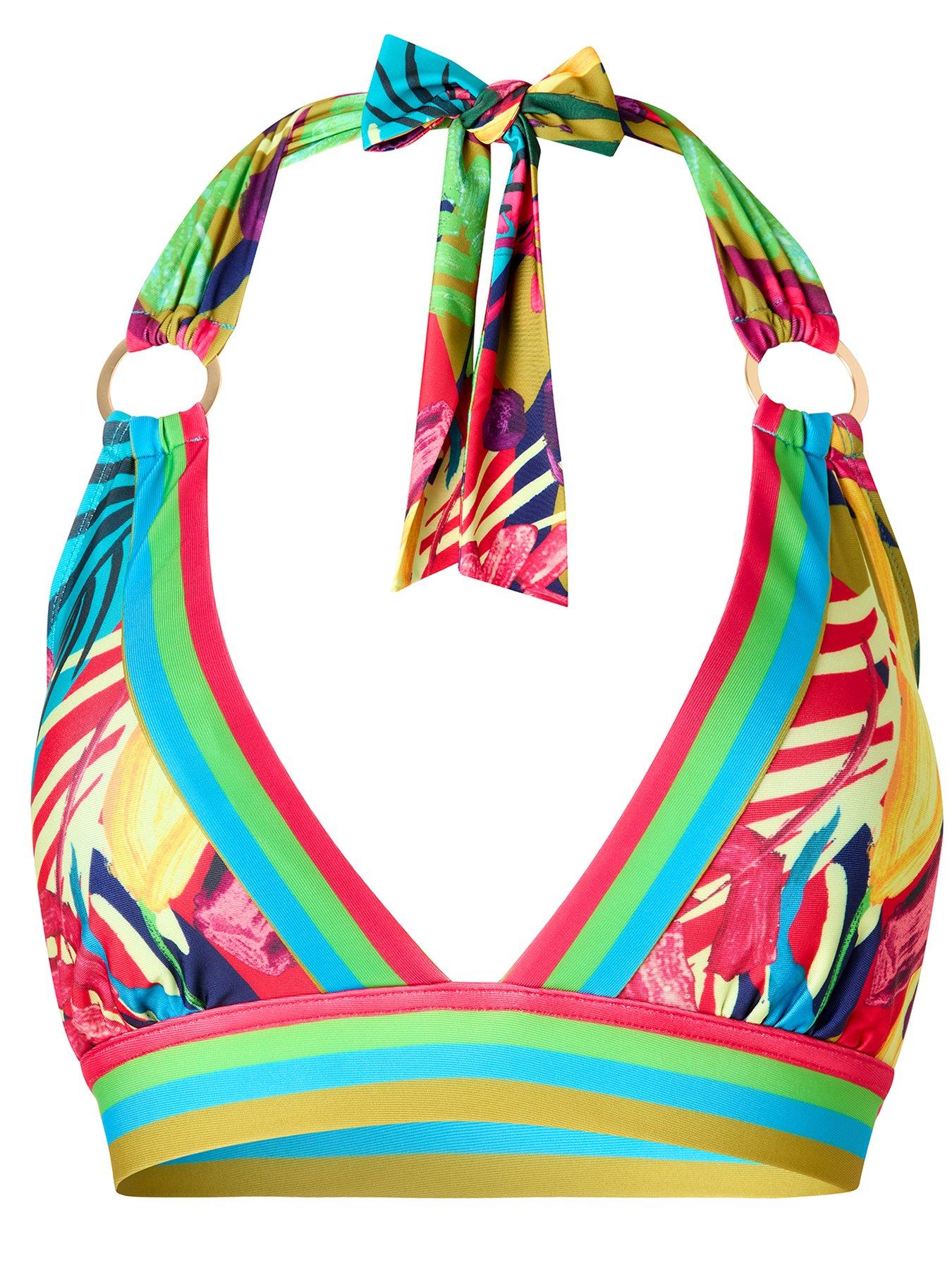 Image 6 of 6 of Joe Browns Tropical Regular Halterneck - Green