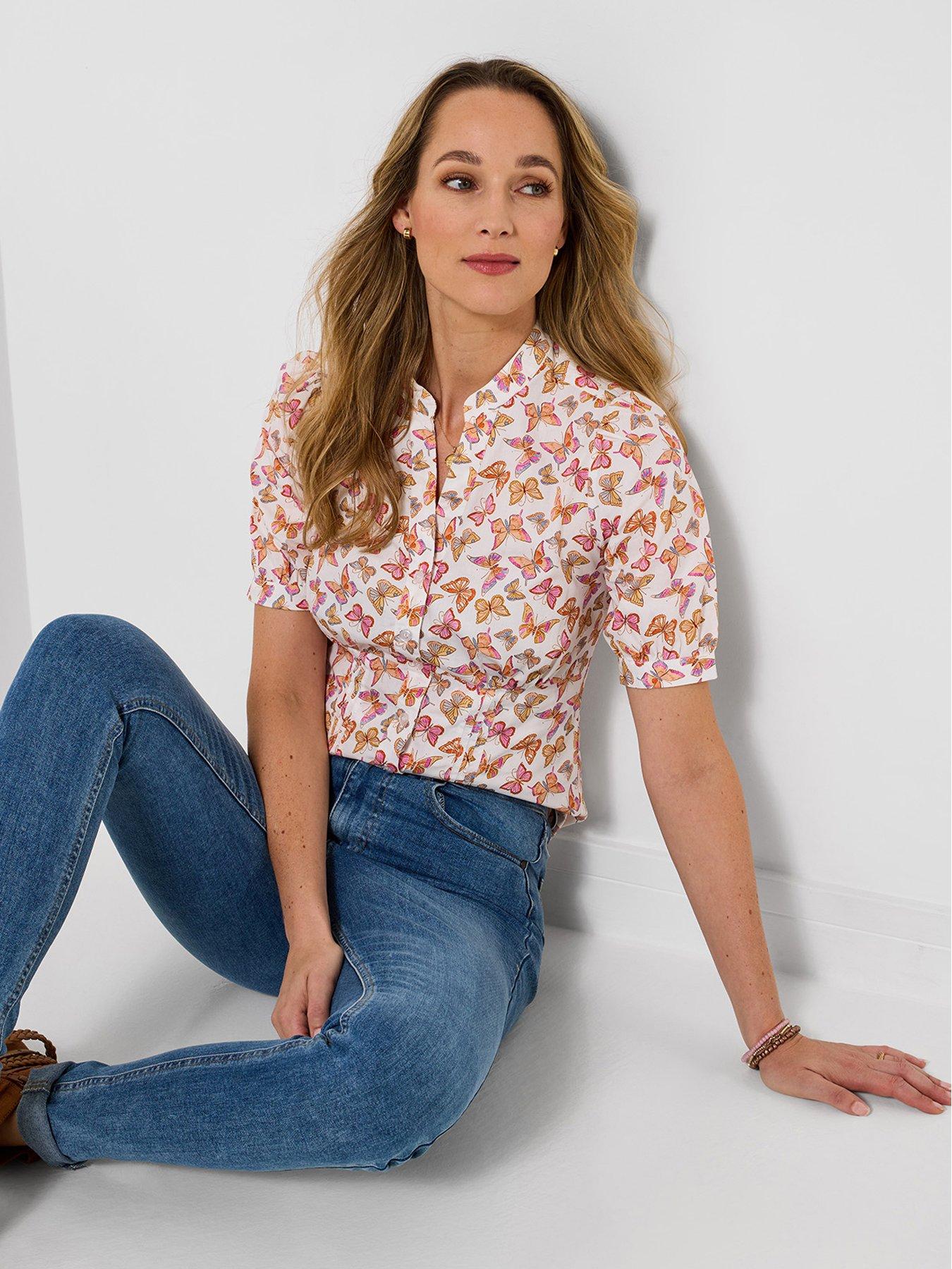Image 3 of 6 of Joe Browns Beautiful Butterfly Blouse - White