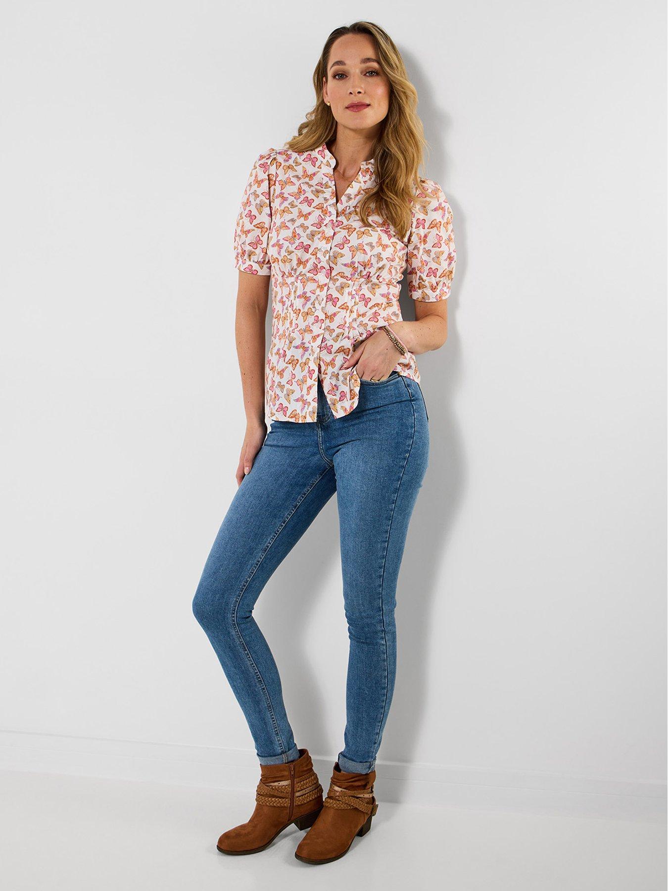 Image 4 of 6 of Joe Browns Beautiful Butterfly Blouse - White