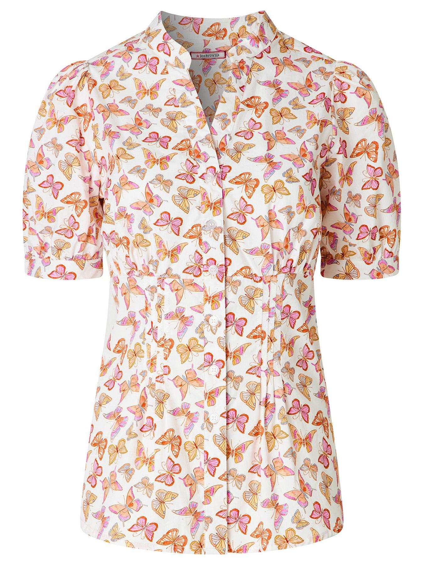 Image 6 of 6 of Joe Browns Beautiful Butterfly Blouse - White