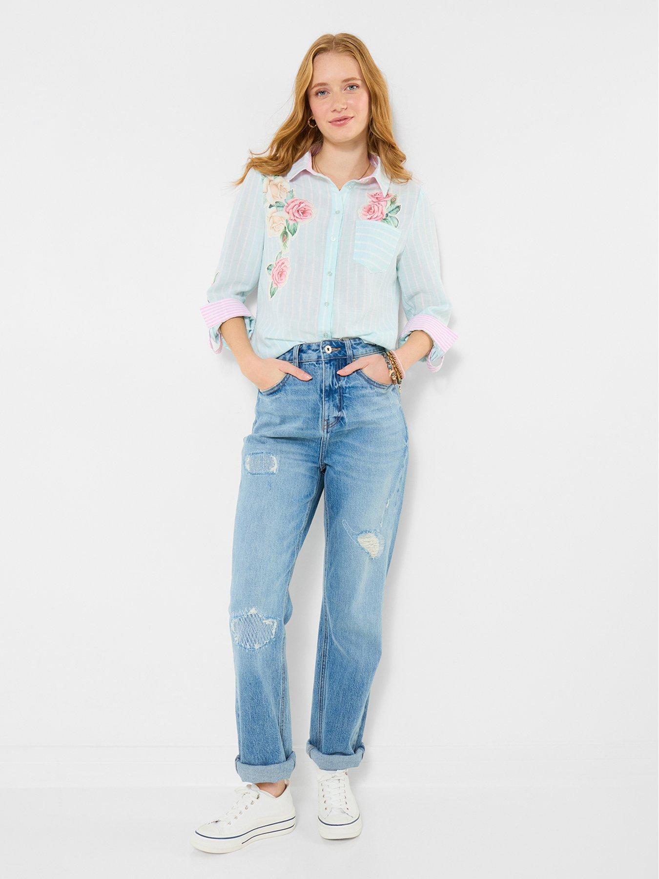 joe-browns-vintage-roses-applique-shirt-blueoutfit