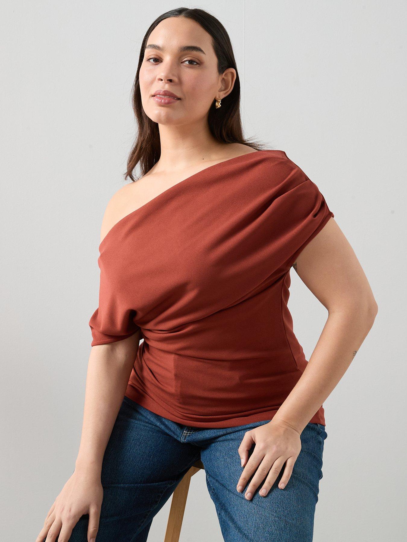 Image 1 of 6 of The Very Collection Curve Off The Shoulder Drape Tunic