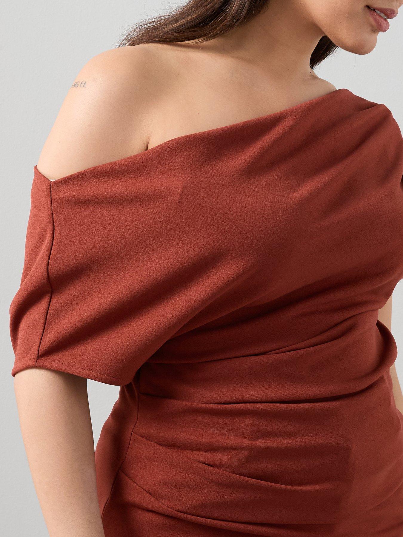 the-very-collection-curve-off-shoulder-drape-tunic-terracottadetail