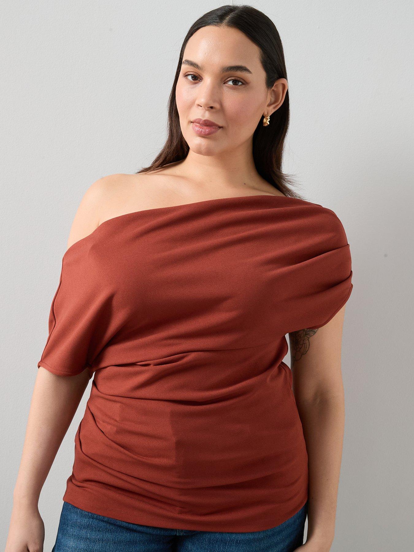 Image 6 of 6 of The Very Collection Curve Off The Shoulder Drape Tunic
