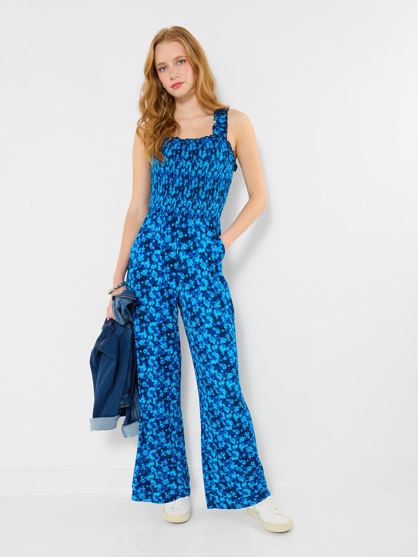 Joe Browns Fabulous Floral Jersey Jumpsuit - Blue
