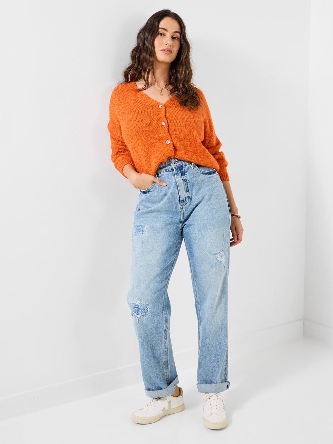 joe-browns-celia-v-neck-cardigan-orangeback