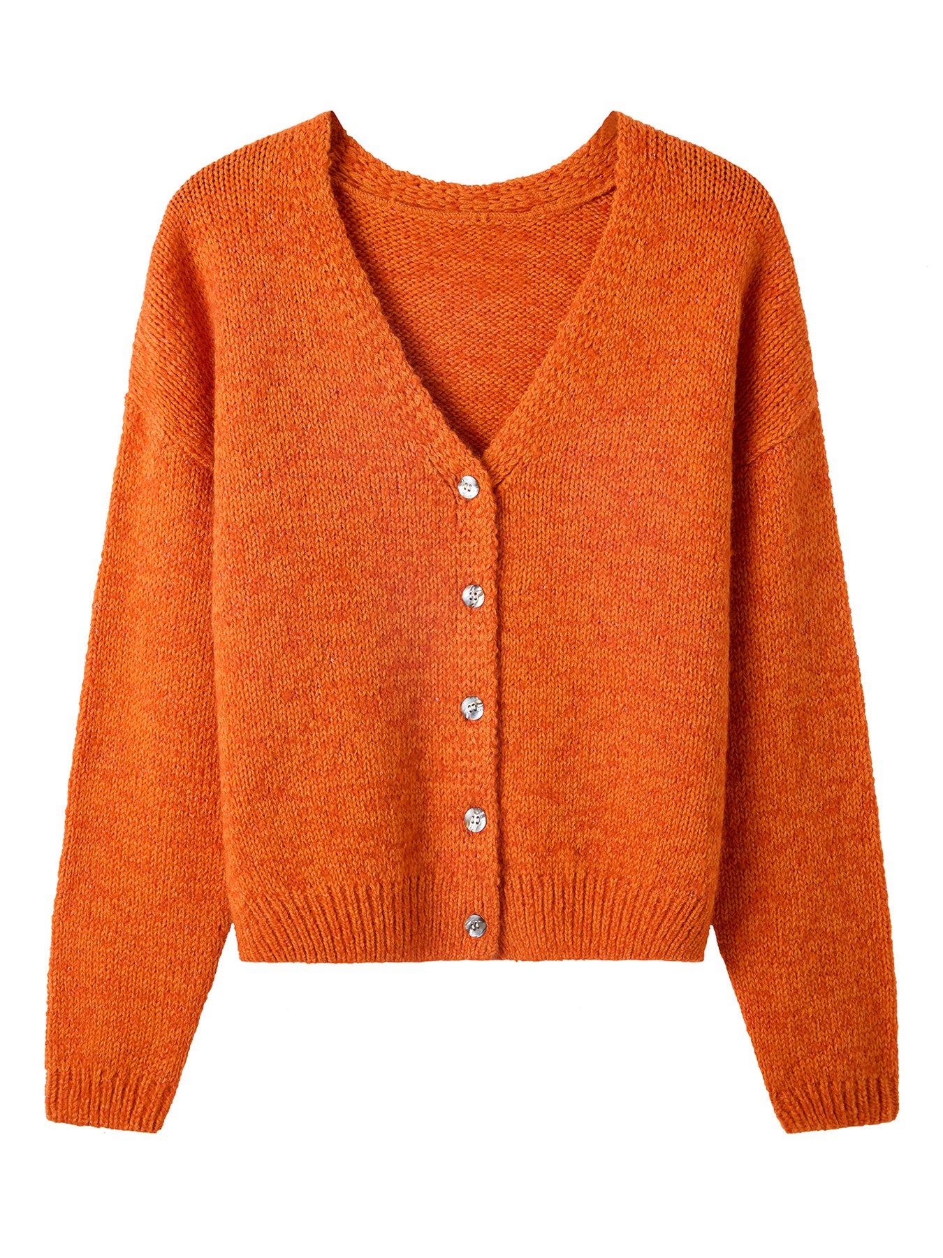 joe-browns-celia-v-neck-cardigan-orangedetail