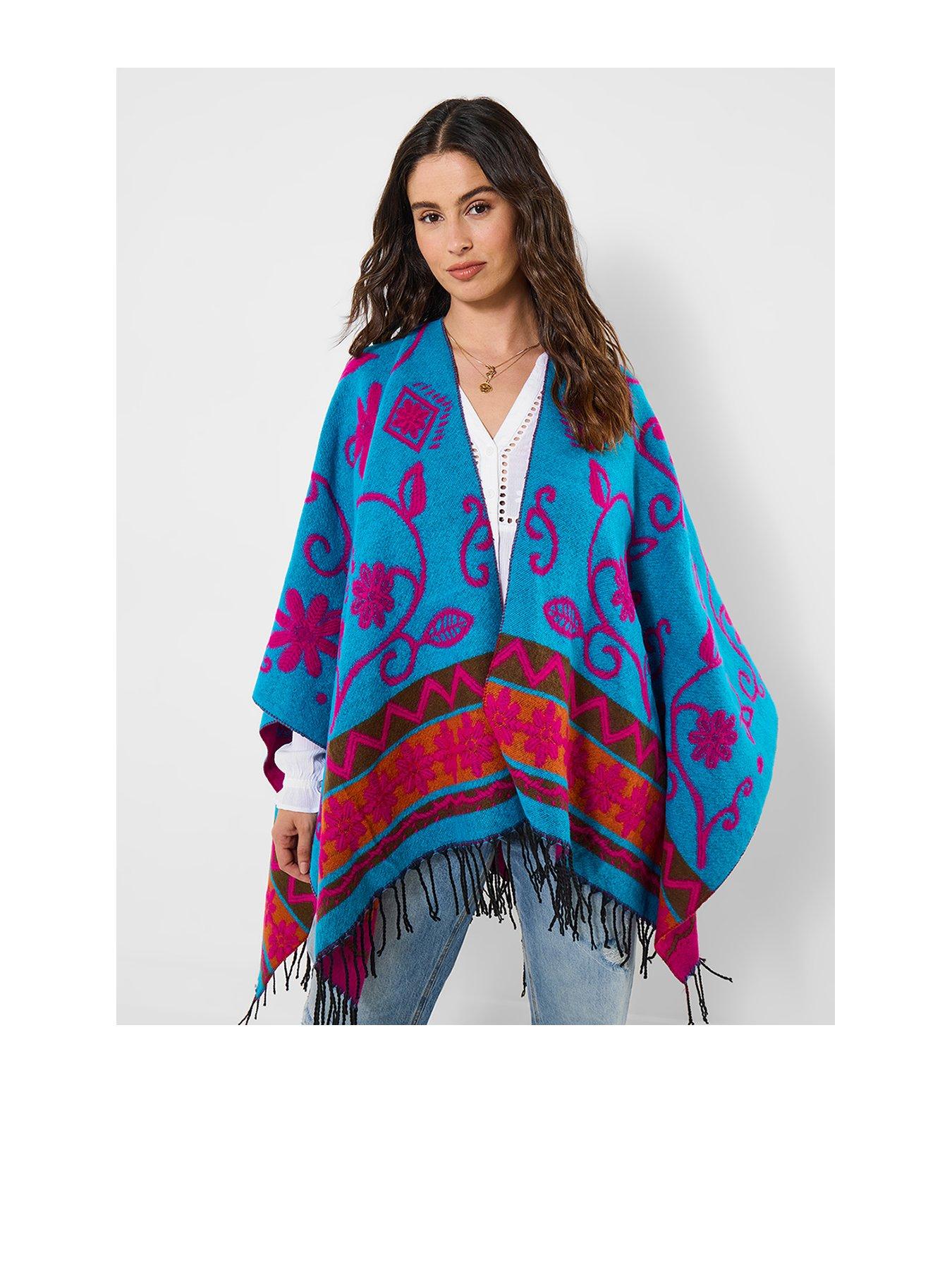 Image 1 of 6 of Joe Browns Warm Breezes Reversible Boho Wrap - Pink