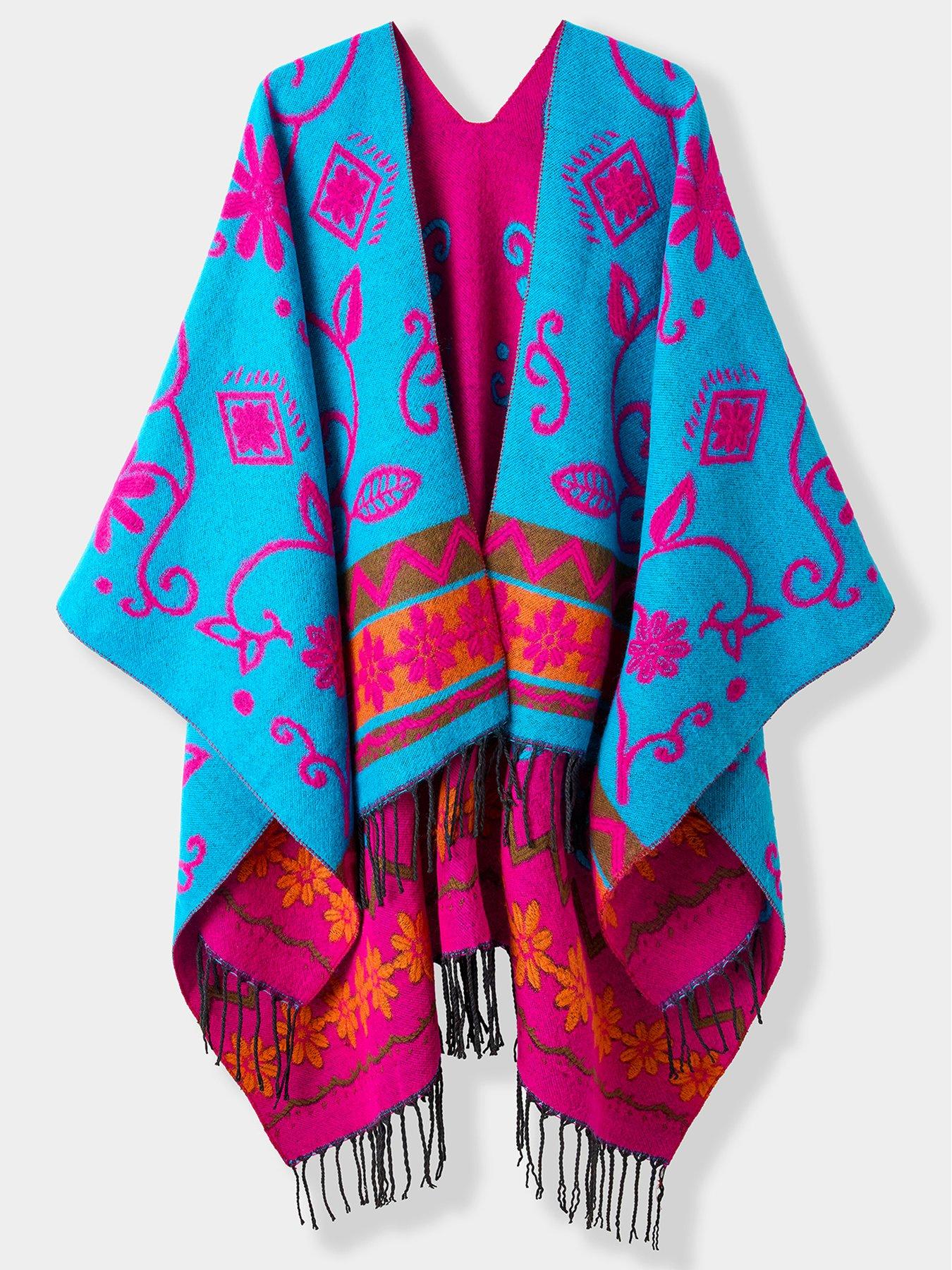 Image 3 of 6 of Joe Browns Warm Breezes Reversible Boho Wrap - Pink