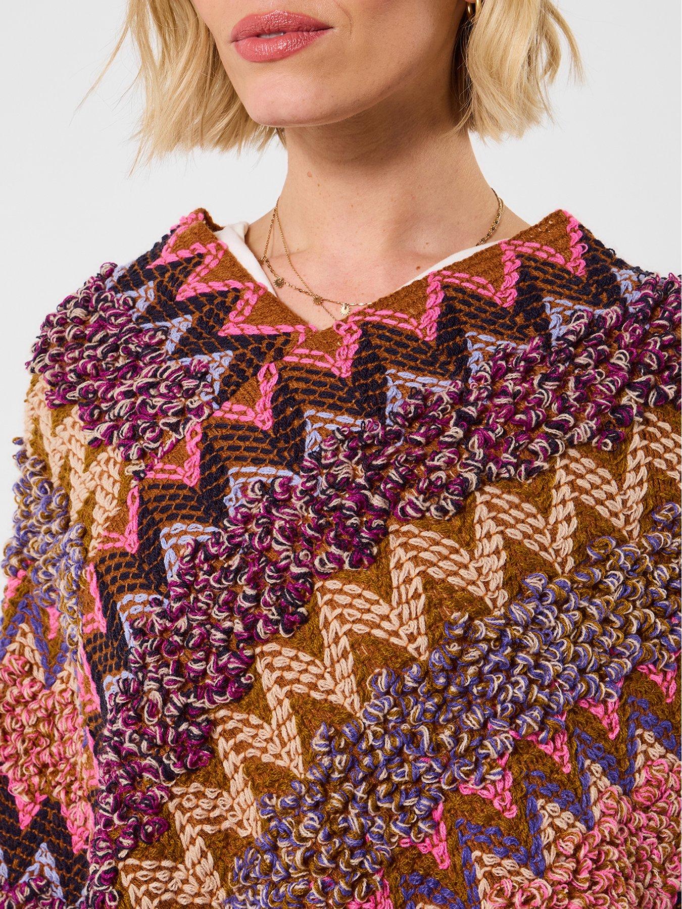 Image 4 of 7 of Joe Browns Free And Funky Knit Poncho - Multi