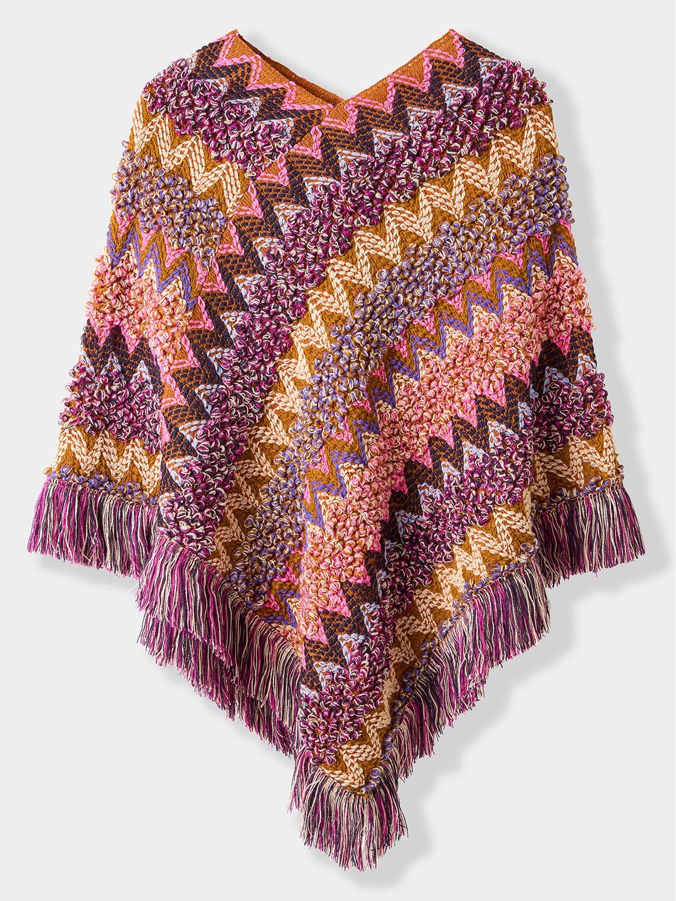 Image 5 of 7 of Joe Browns Free And Funky Knit Poncho - Multi