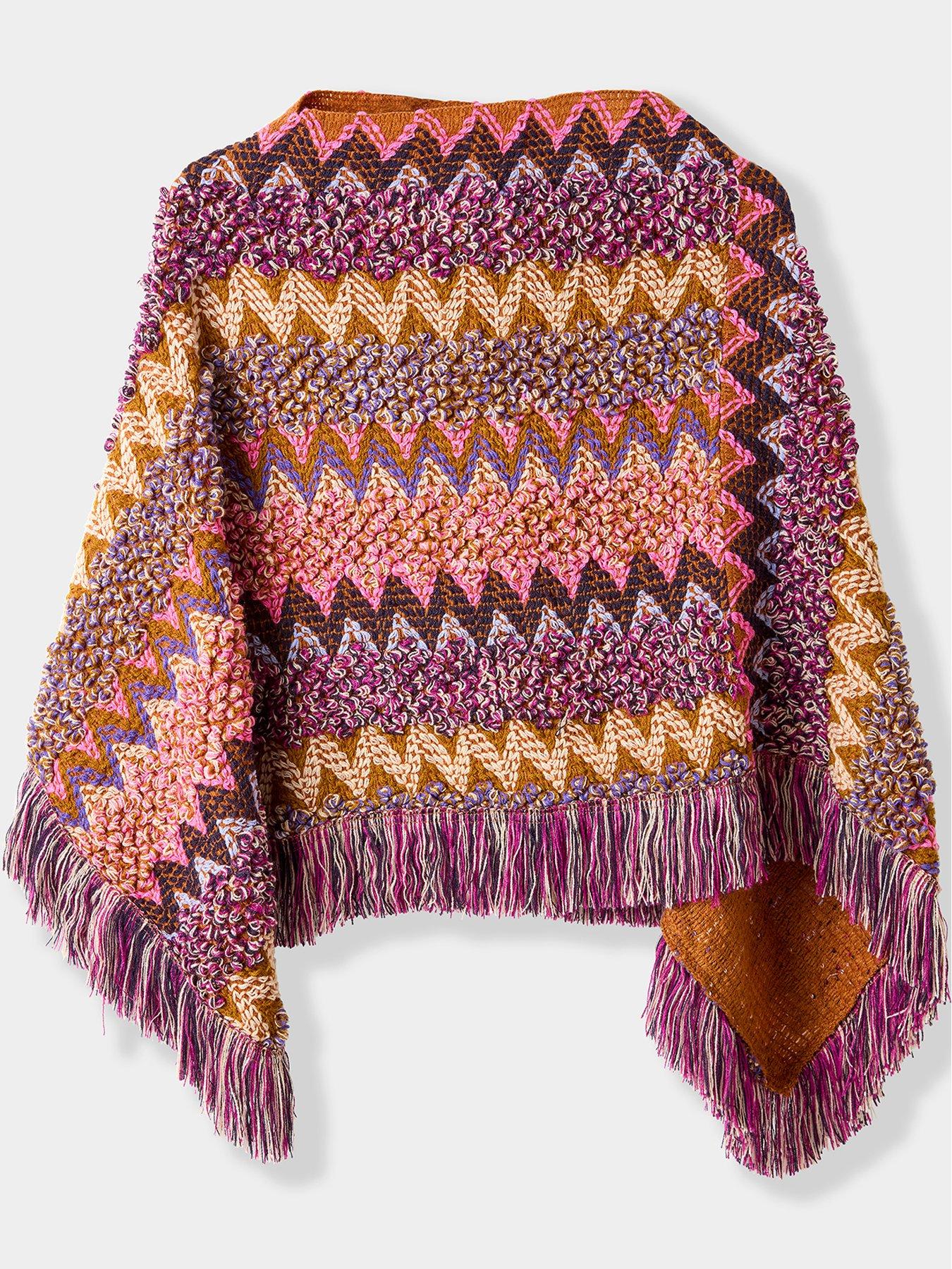 Image 6 of 7 of Joe Browns Free And Funky Knit Poncho - Multi