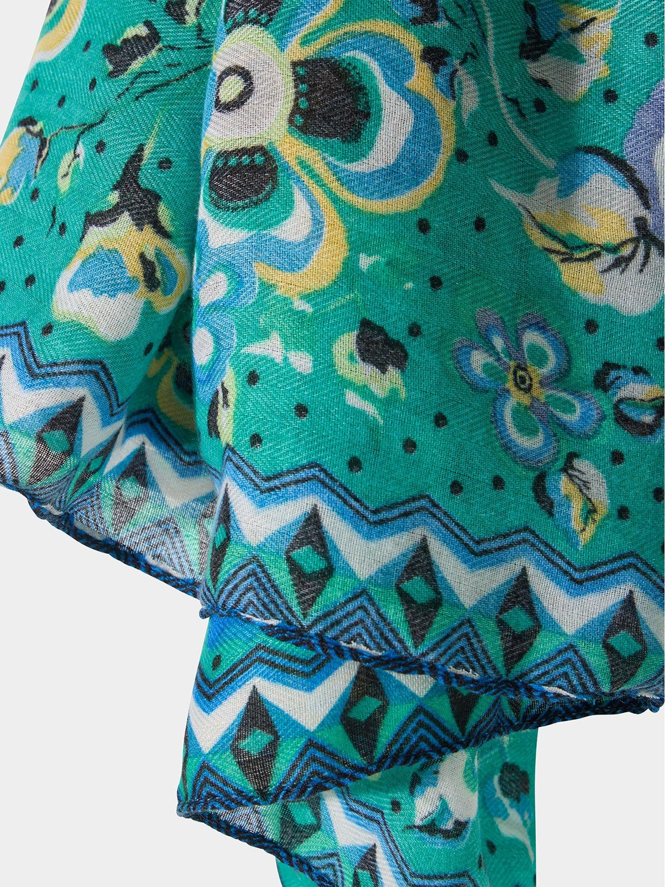 Image 4 of 4 of Joe Browns Green Tassel Scarf - Multi