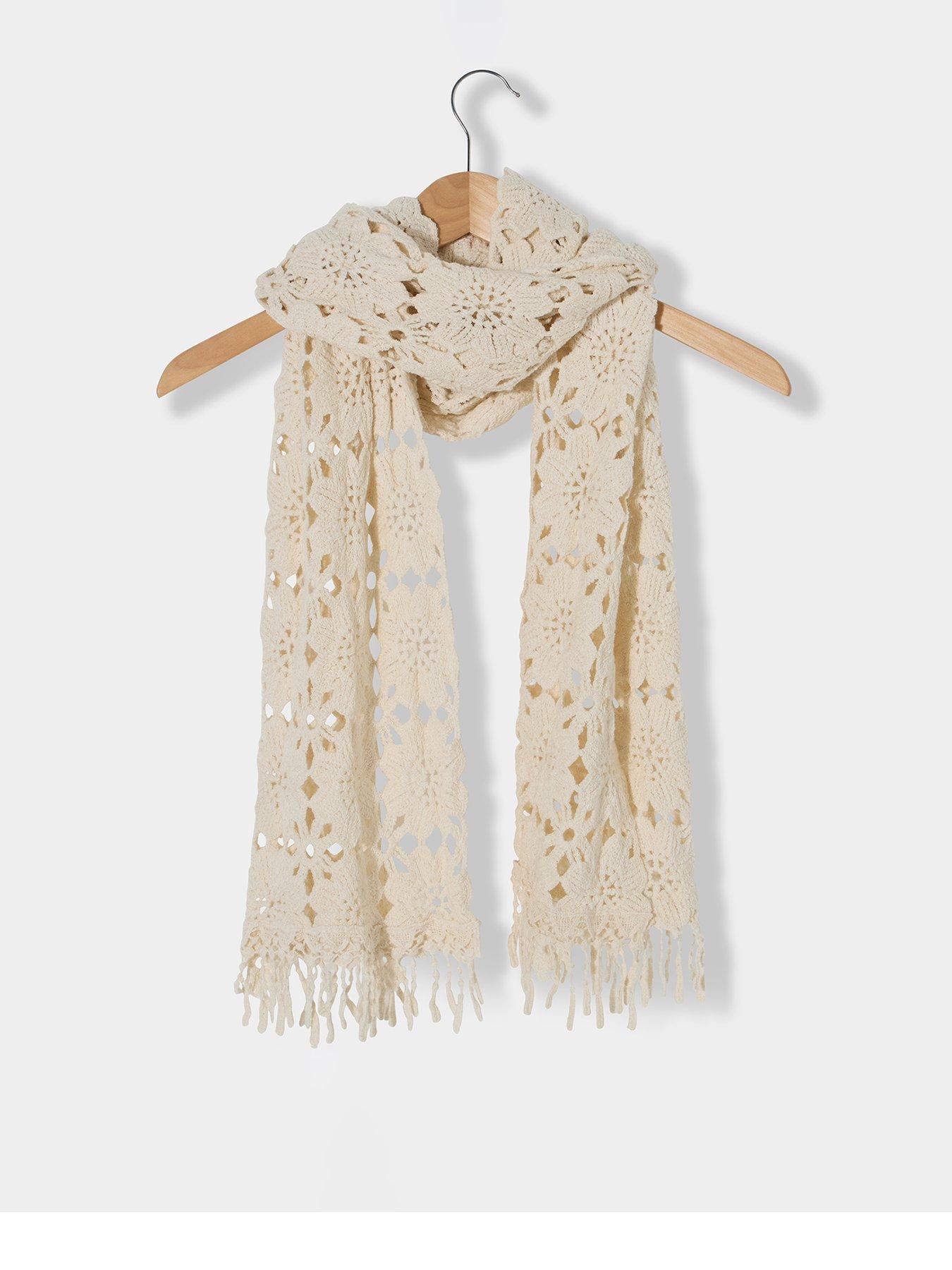 Image 1 of 3 of Joe Browns Crochet Scarf - White