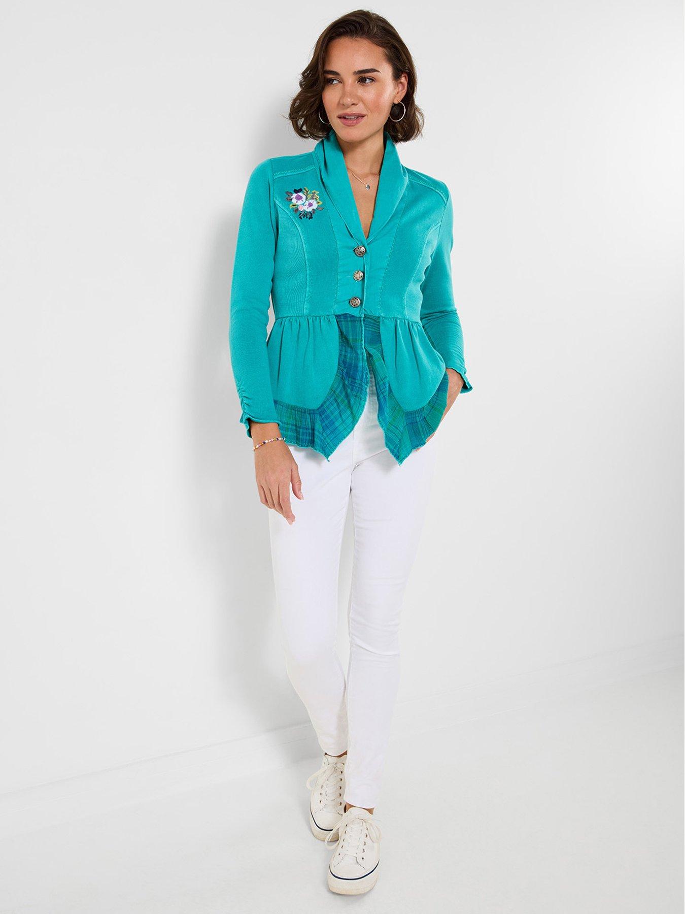 Image 3 of 5 of Joe Browns Carla Button Through Jersey Top - Blue