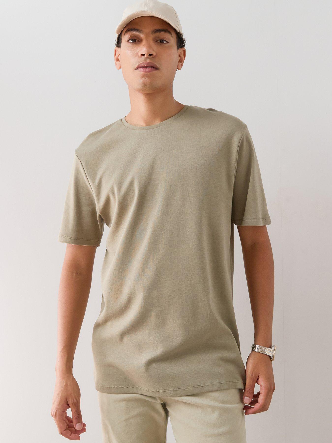 The Very Collection Pure Cotton Smart Slim Fit Cotton T-shirt - Sage Green
