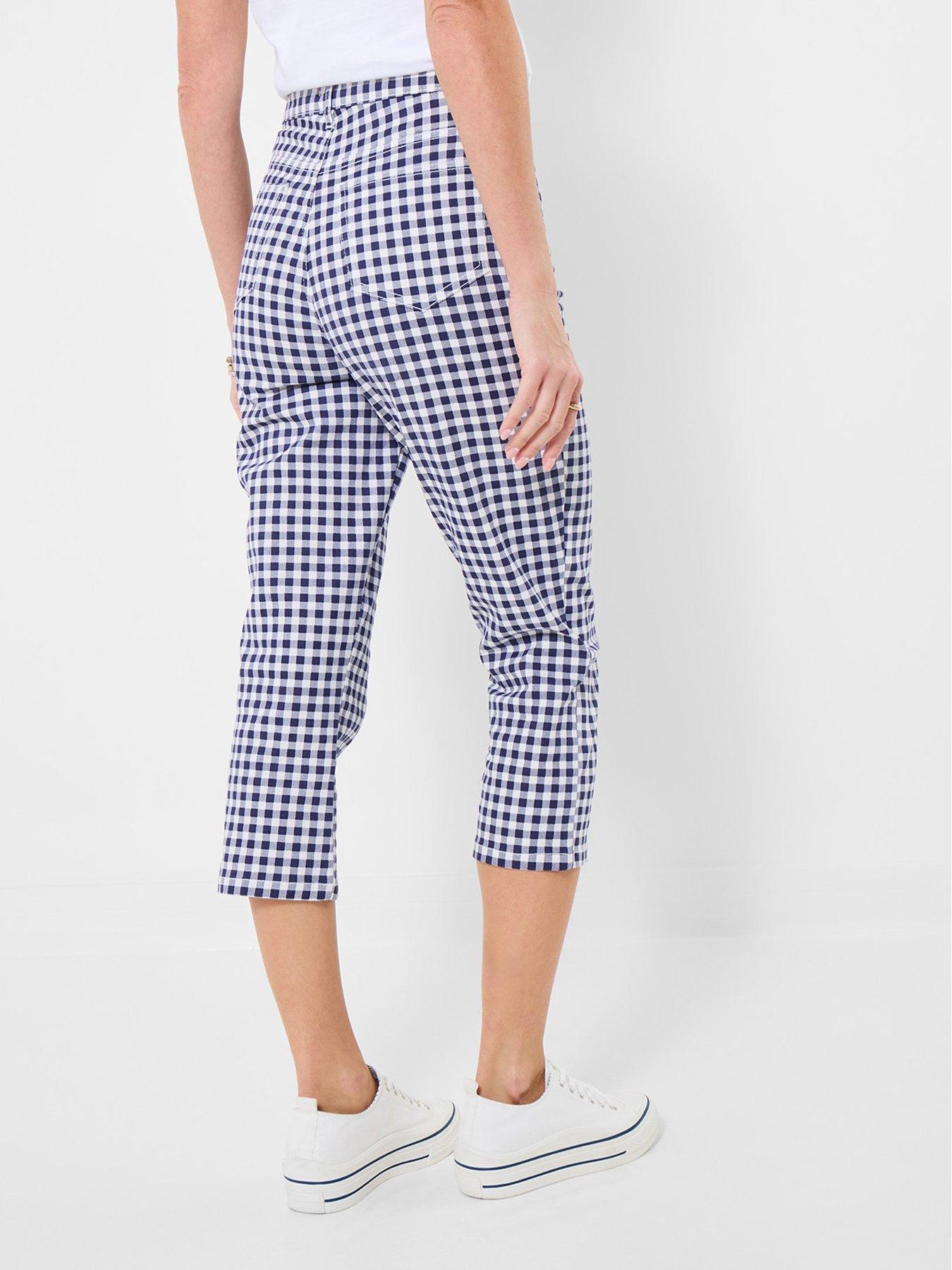 joe-browns-penelope-gingham-capri-pants-bluestillFront