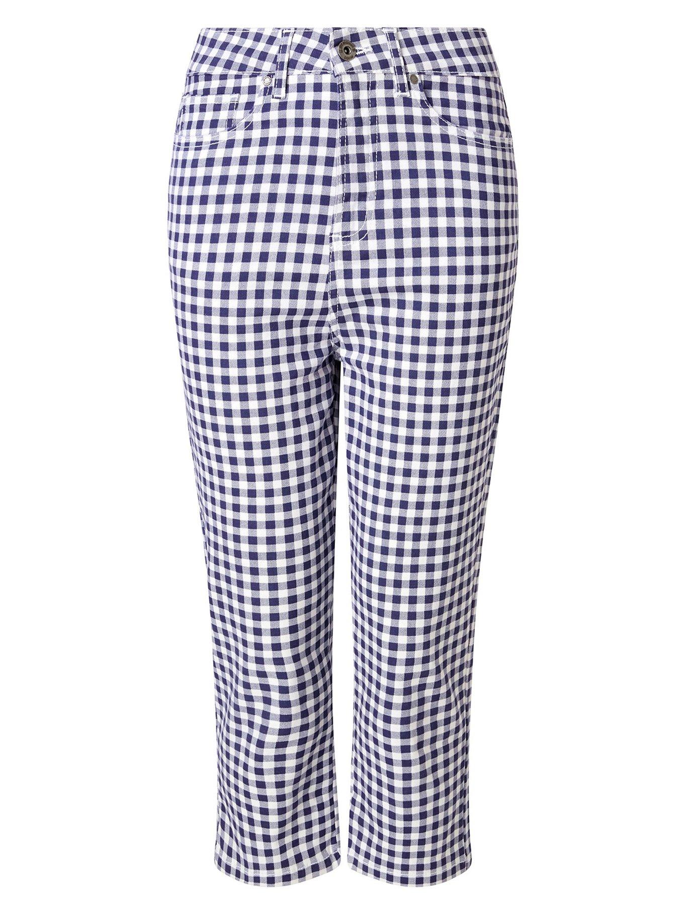 joe-browns-penelope-gingham-capri-pants-bluedetail