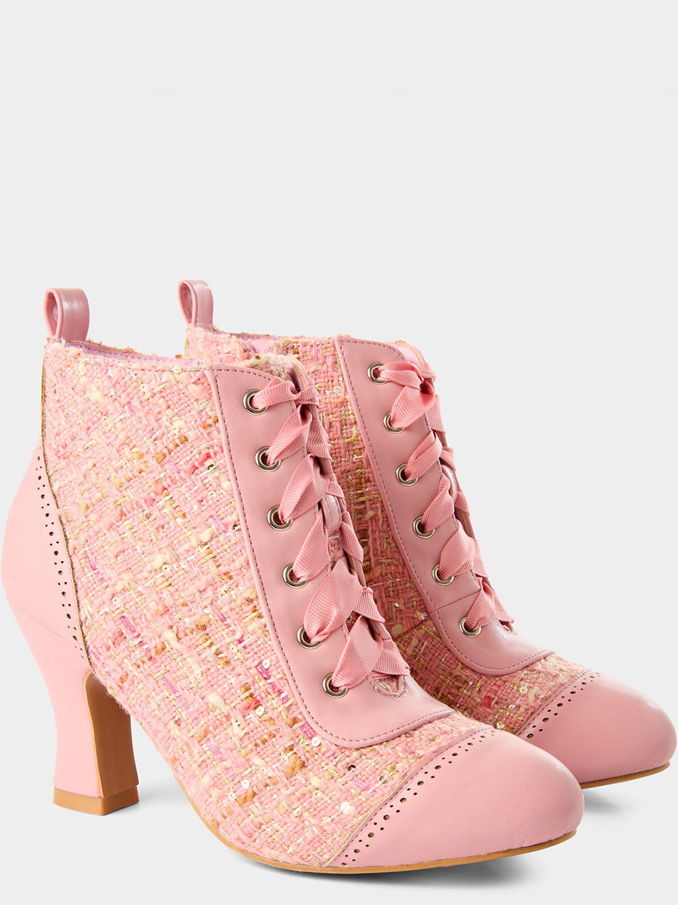 joe-browns-vivienne-tweedy-ankle-boots-pinkdetail