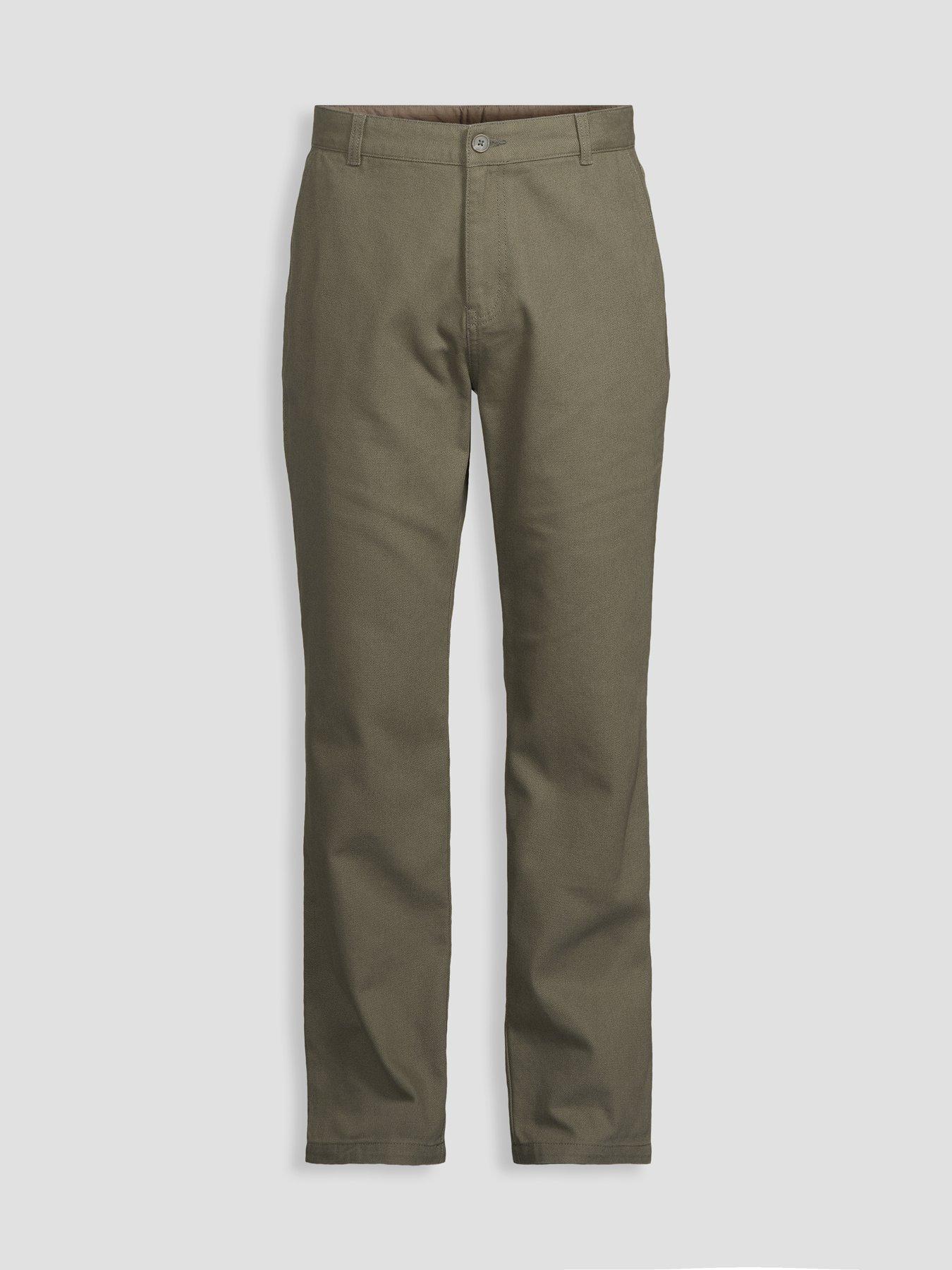 Image 7 of 7 of The Very Collection Pure Cotton Canvas Straight Leg Trousers - Dark Khaki