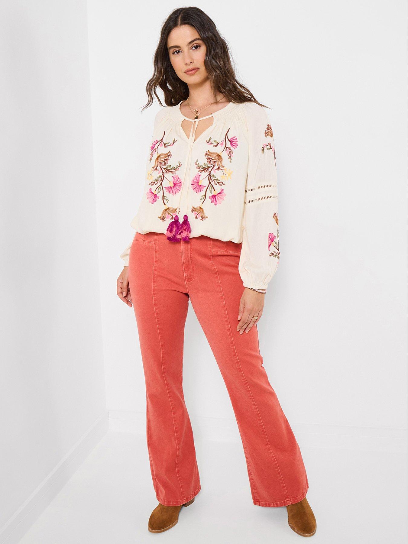 Image 3 of 6 of Joe Browns Sunset Skies Peasant Top - Cream