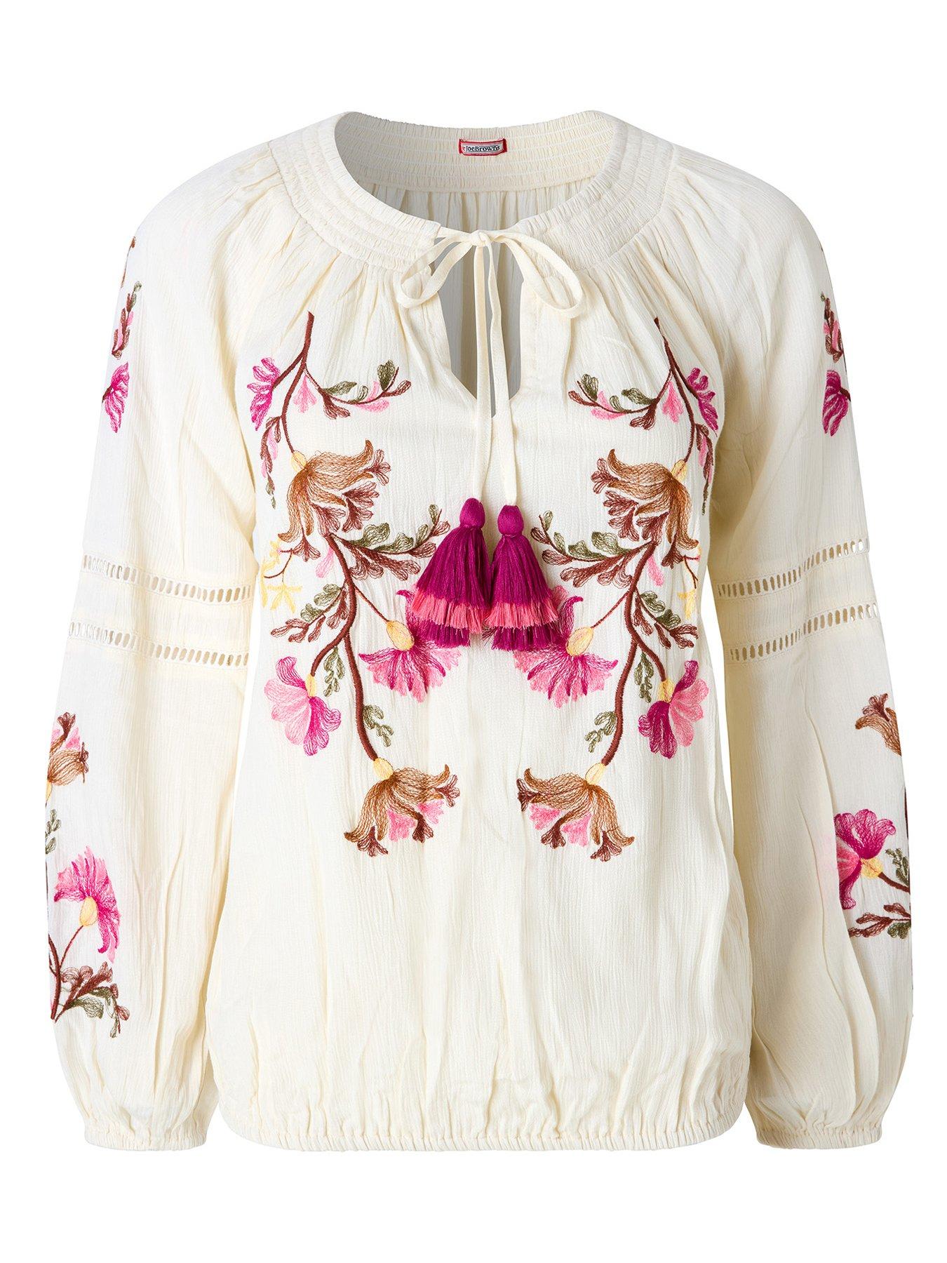 Image 6 of 6 of Joe Browns Sunset Skies Peasant Top - Cream
