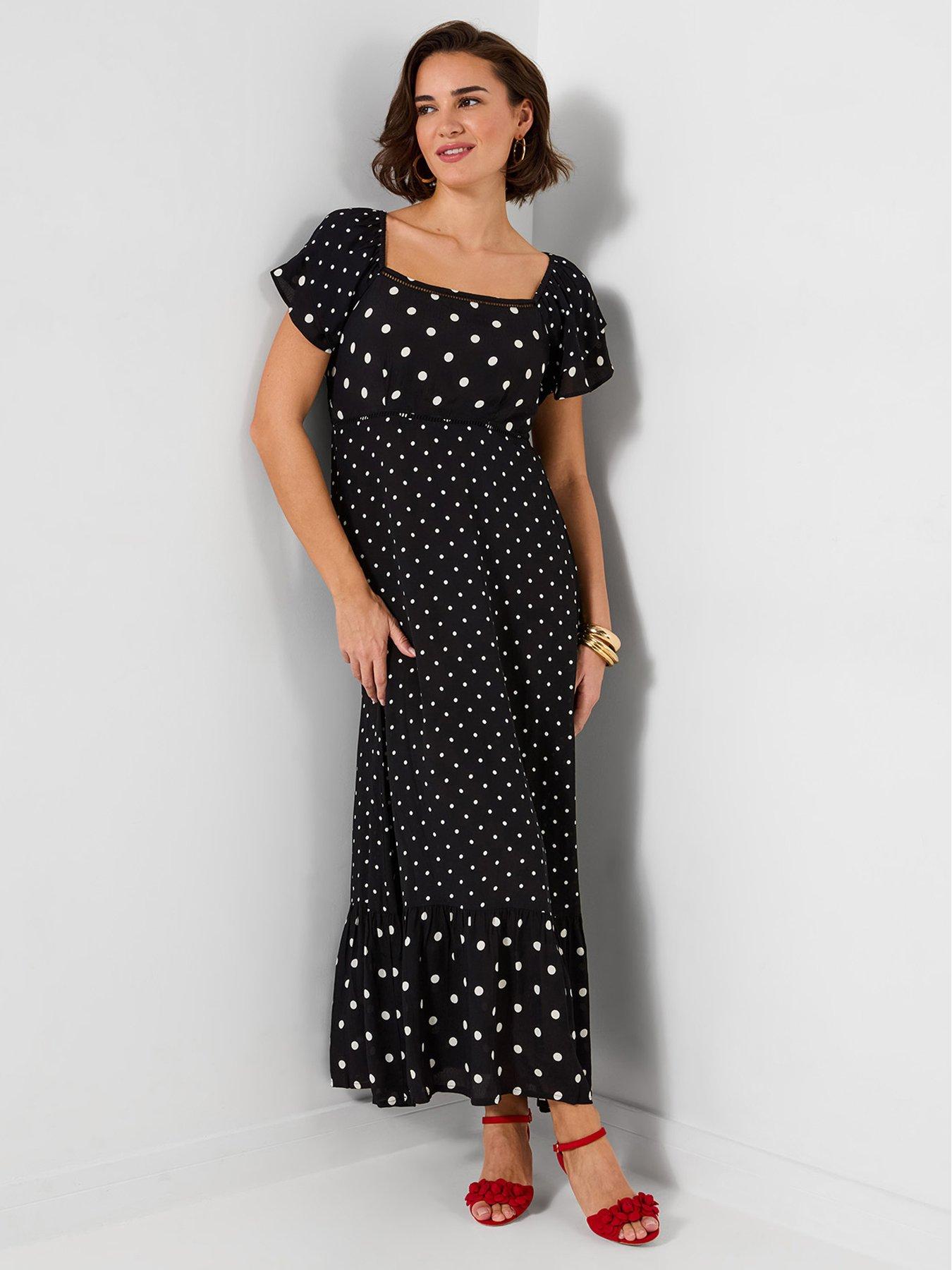 joe-browns-prettiest-polka-dot-dress-blackoutfit