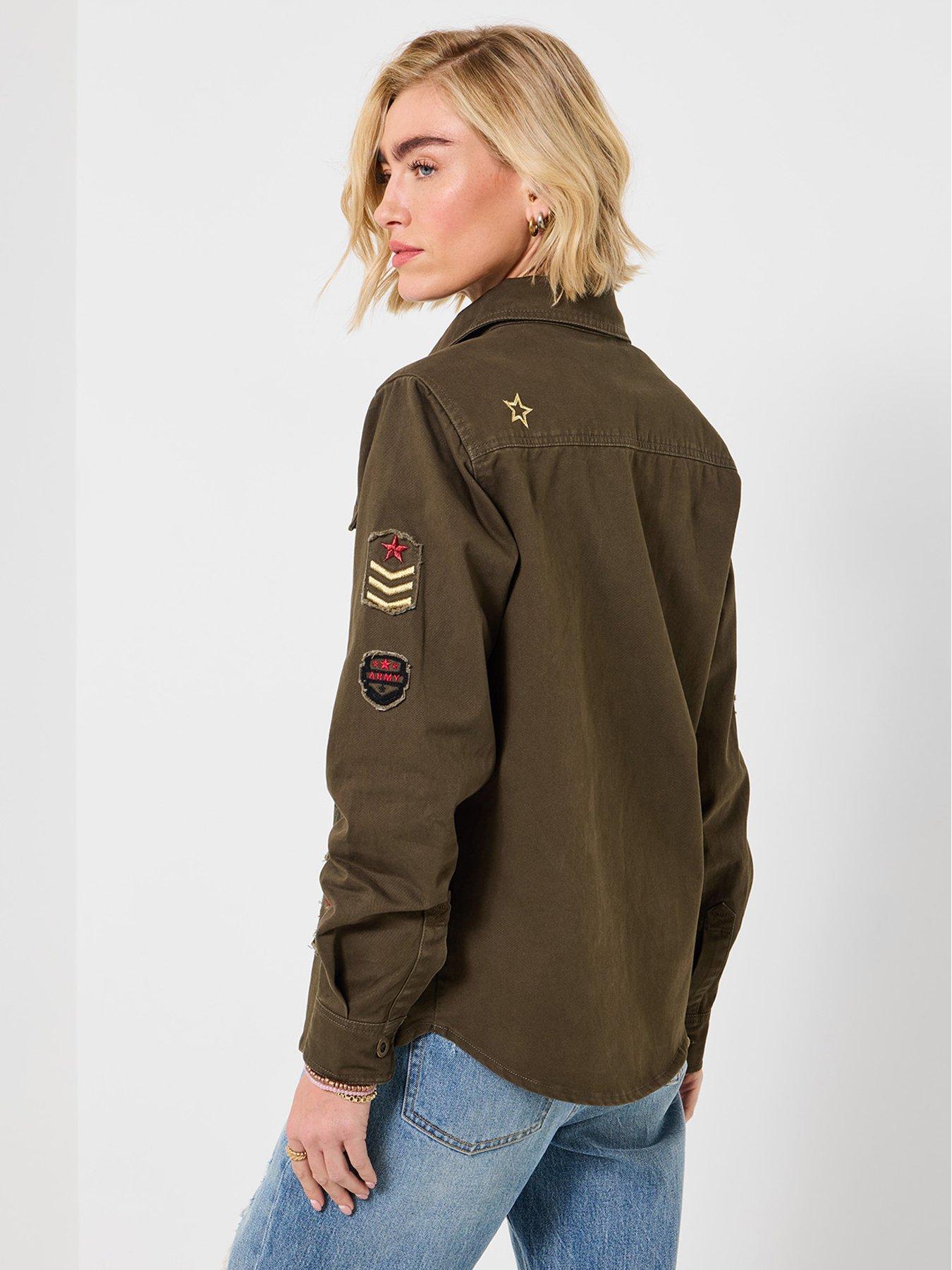 joe-browns-lexie-boutique-badged-shirt-khaki-greenstillFront