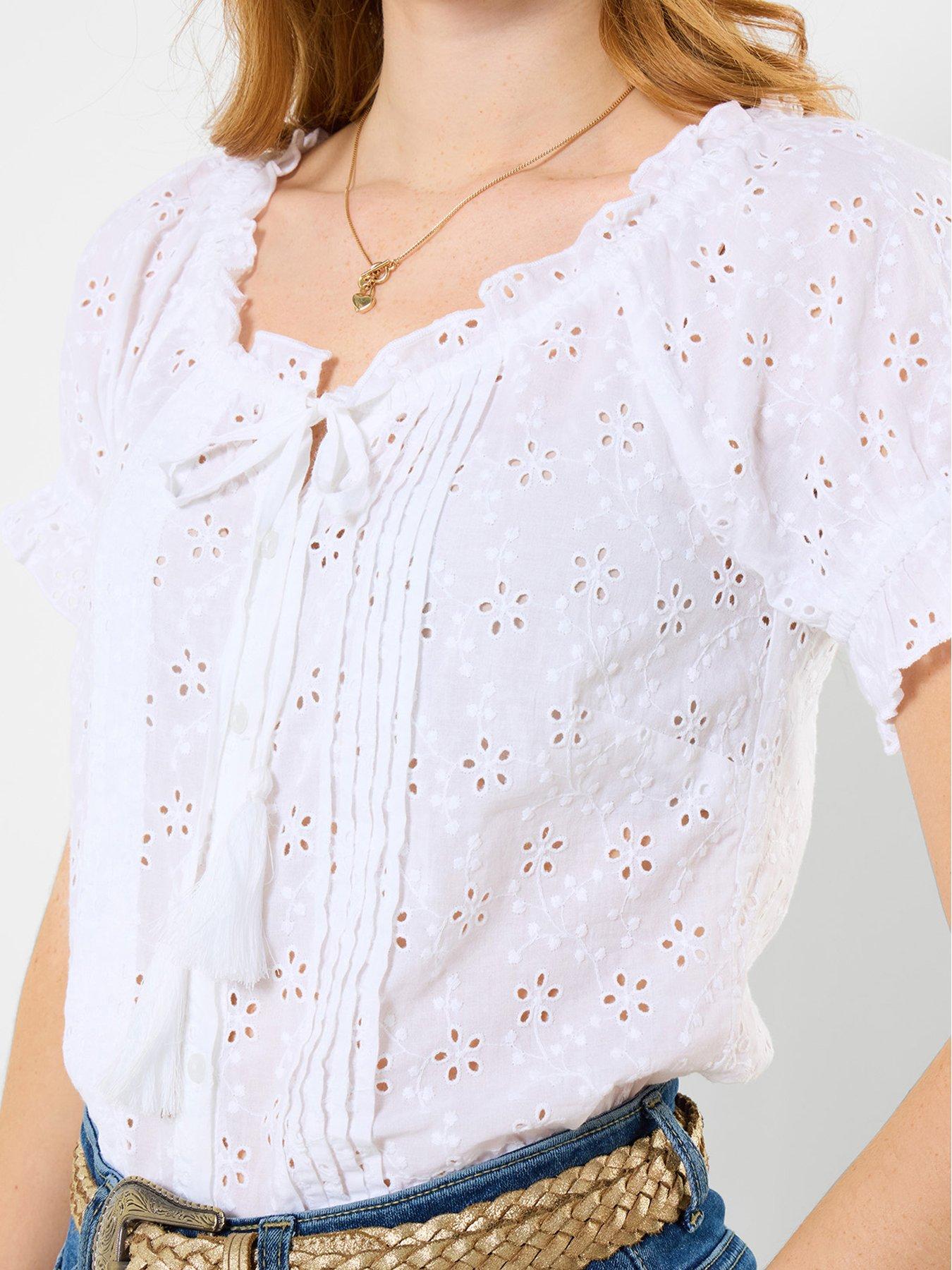 Image 4 of 6 of Joe Browns Beautiful Broderie Top - White