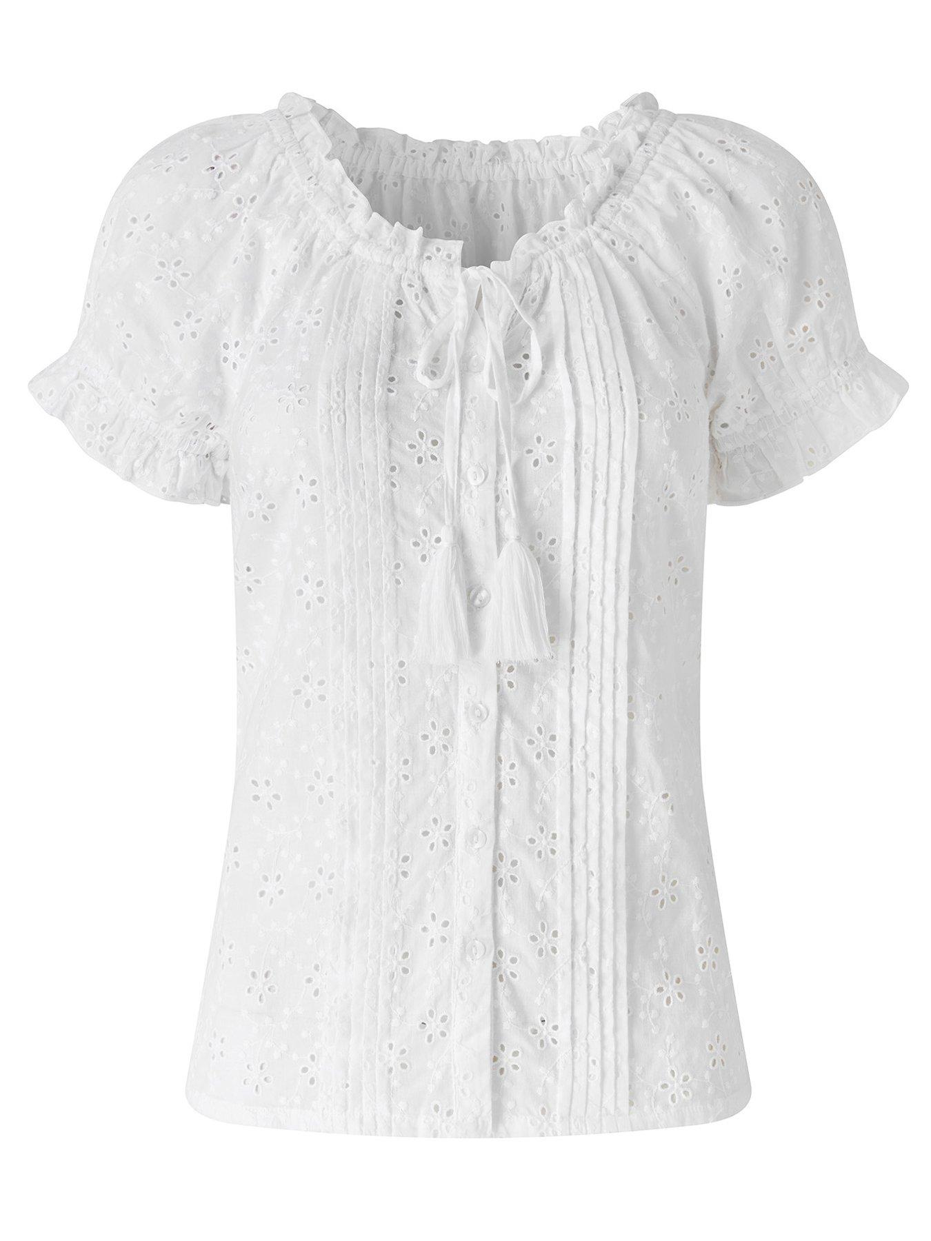 Image 6 of 6 of Joe Browns Beautiful Broderie Top - White