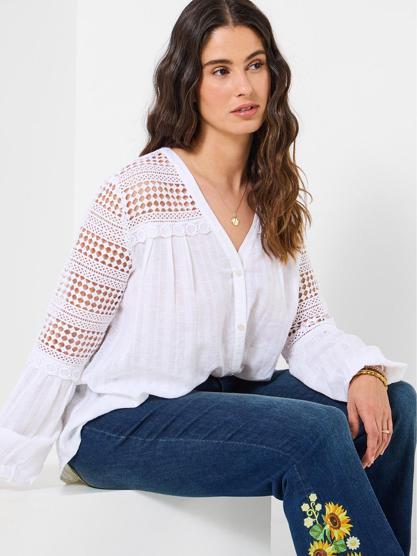 Image 1 of 5 of Joe Browns Laura Linen Blend Blouse - White