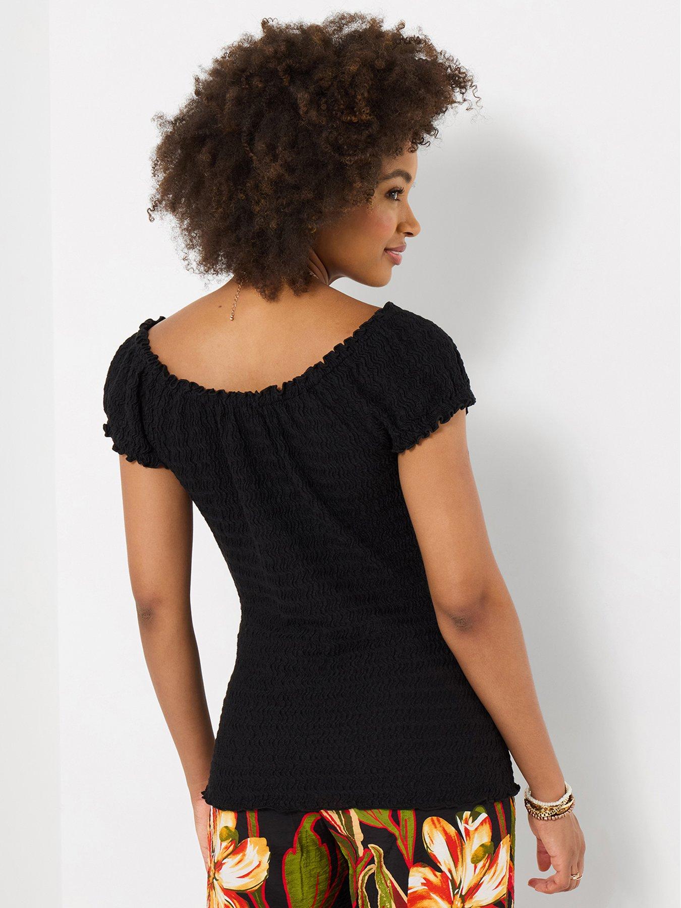 joe-browns-beautifully-boho-textured-jersey-top-blackstillFront