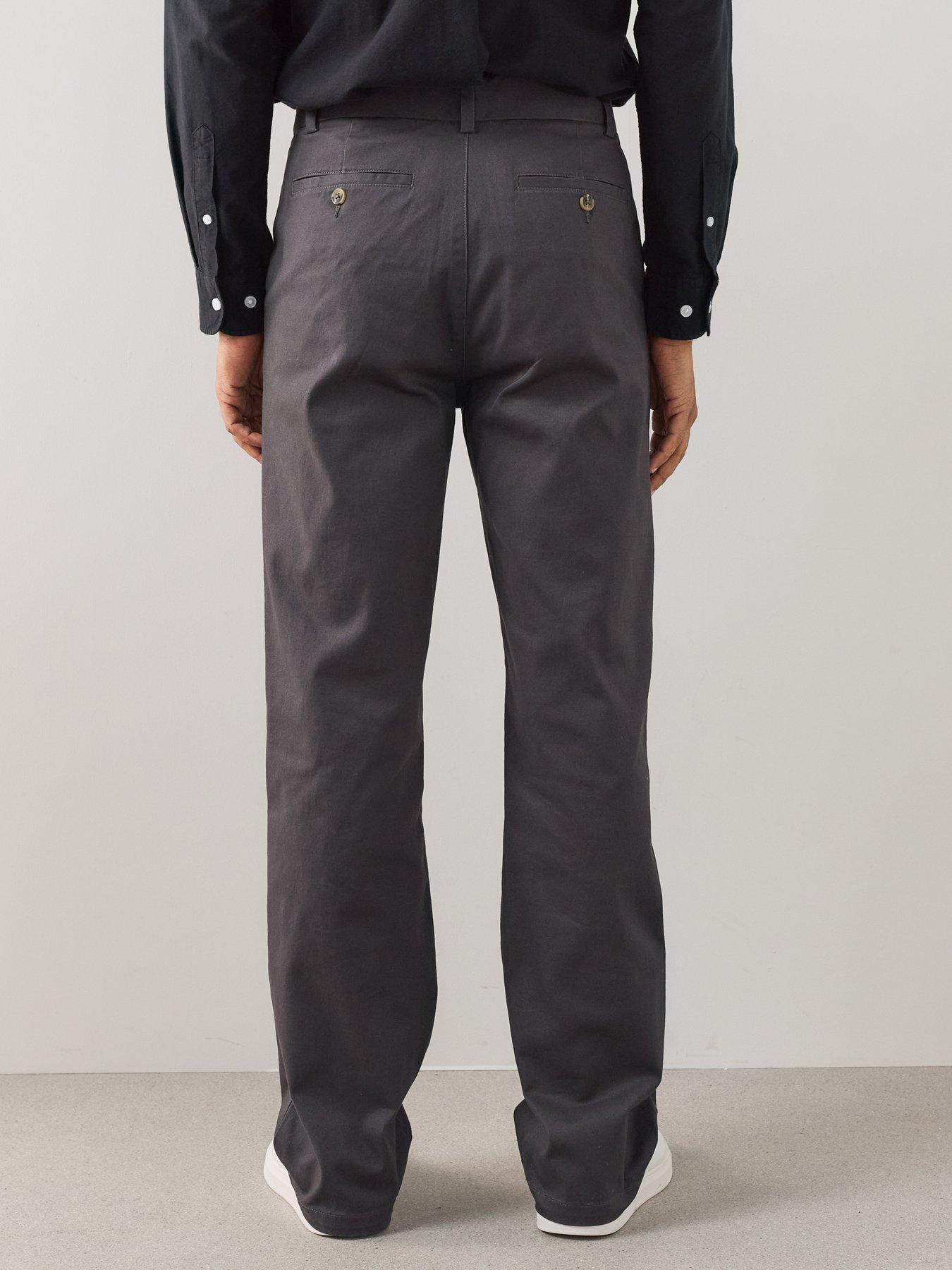 Image 2 of 7 of The Very Collection Loose Fit Cotton Rich Chino Trousers With Stretch - Charcoal