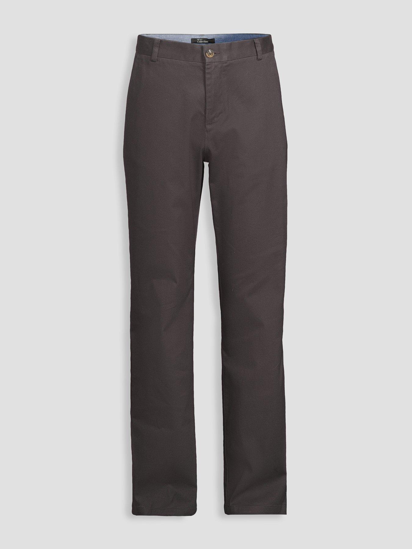 Image 7 of 7 of The Very Collection Loose Fit Cotton Rich Chino Trousers With Stretch - Charcoal
