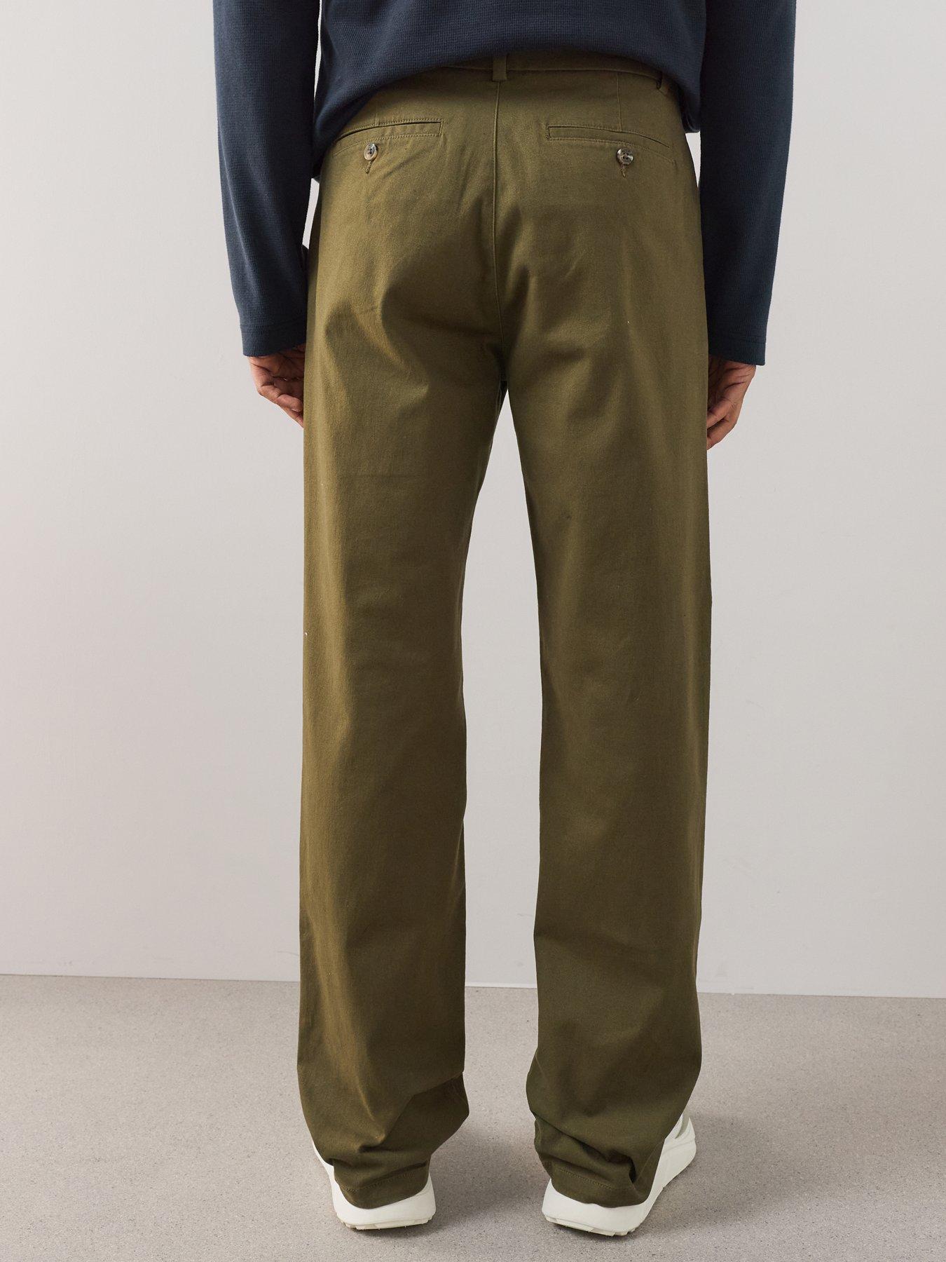Image 2 of 7 of The Very Collection Loose Fit Cotton Rich Chino Trousers With Stretch - Khaki