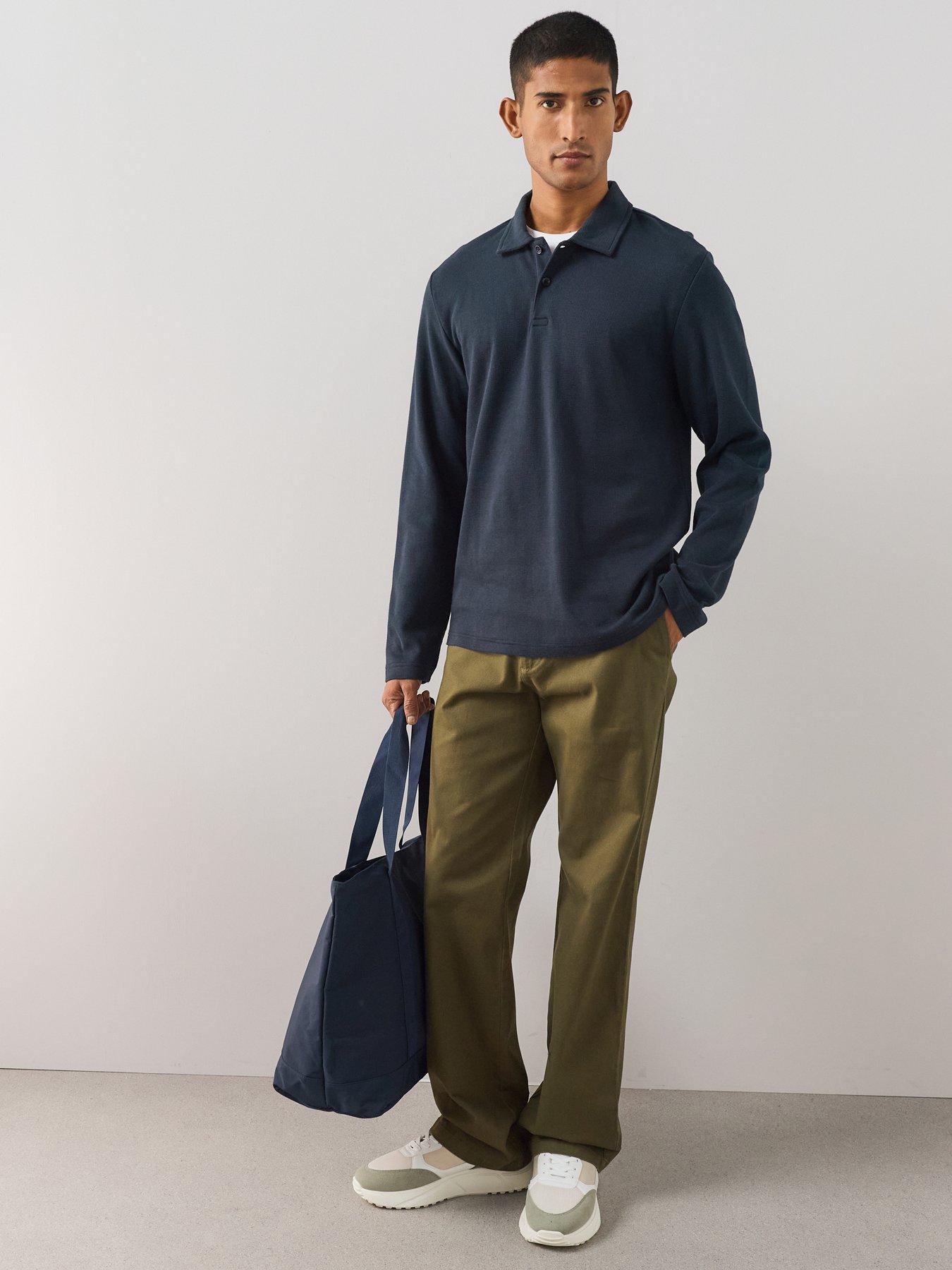 Image 5 of 7 of The Very Collection Loose Fit Cotton Rich Chino Trousers With Stretch - Khaki