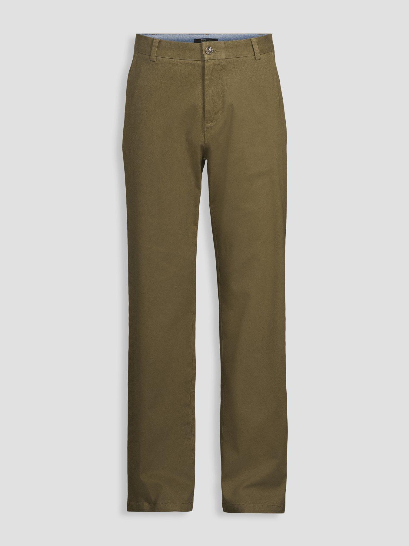 Image 7 of 7 of The Very Collection Loose Fit Cotton Rich Chino Trousers With Stretch - Khaki