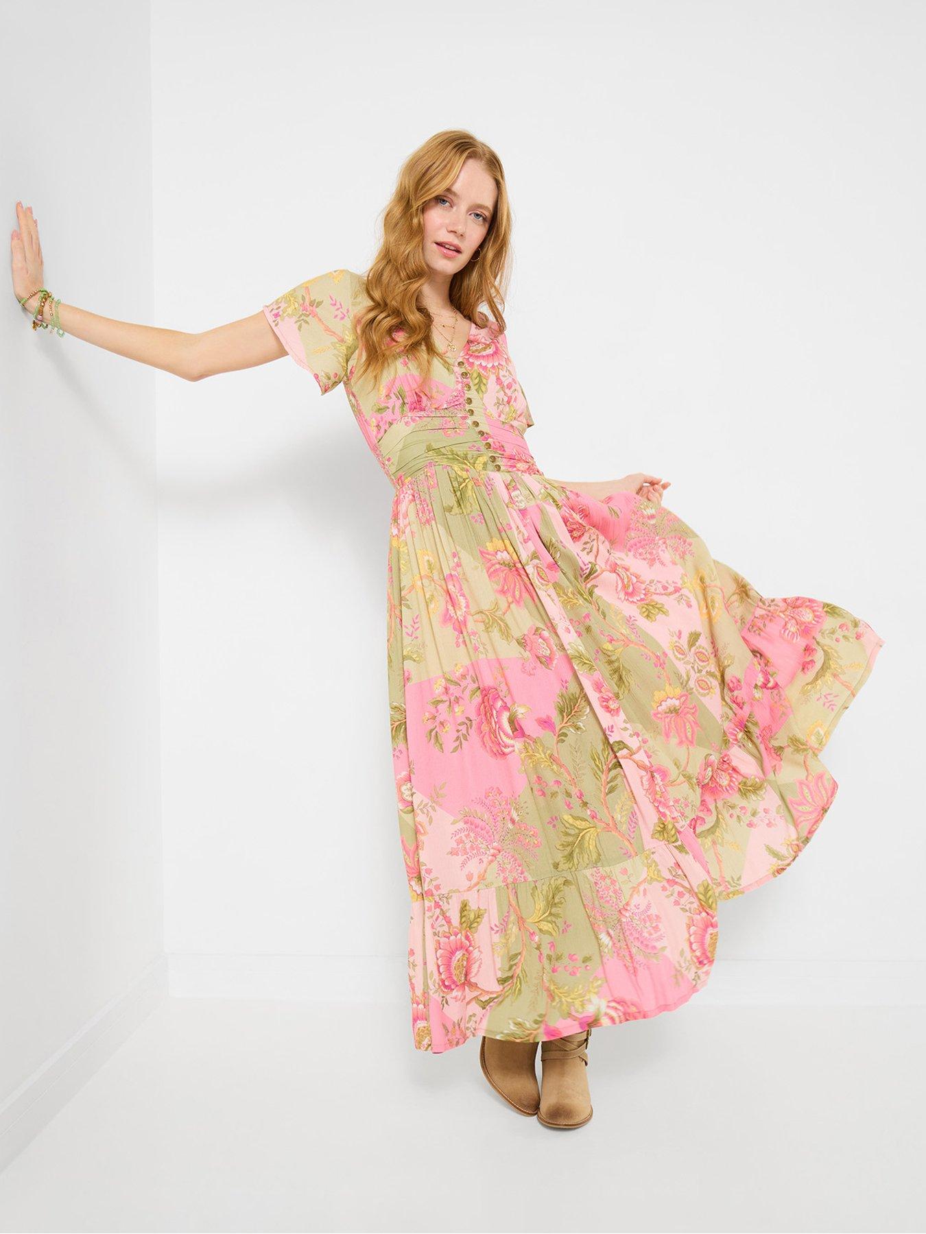 joe-browns-prettiest-patchwork-print-dress-greenoutfit