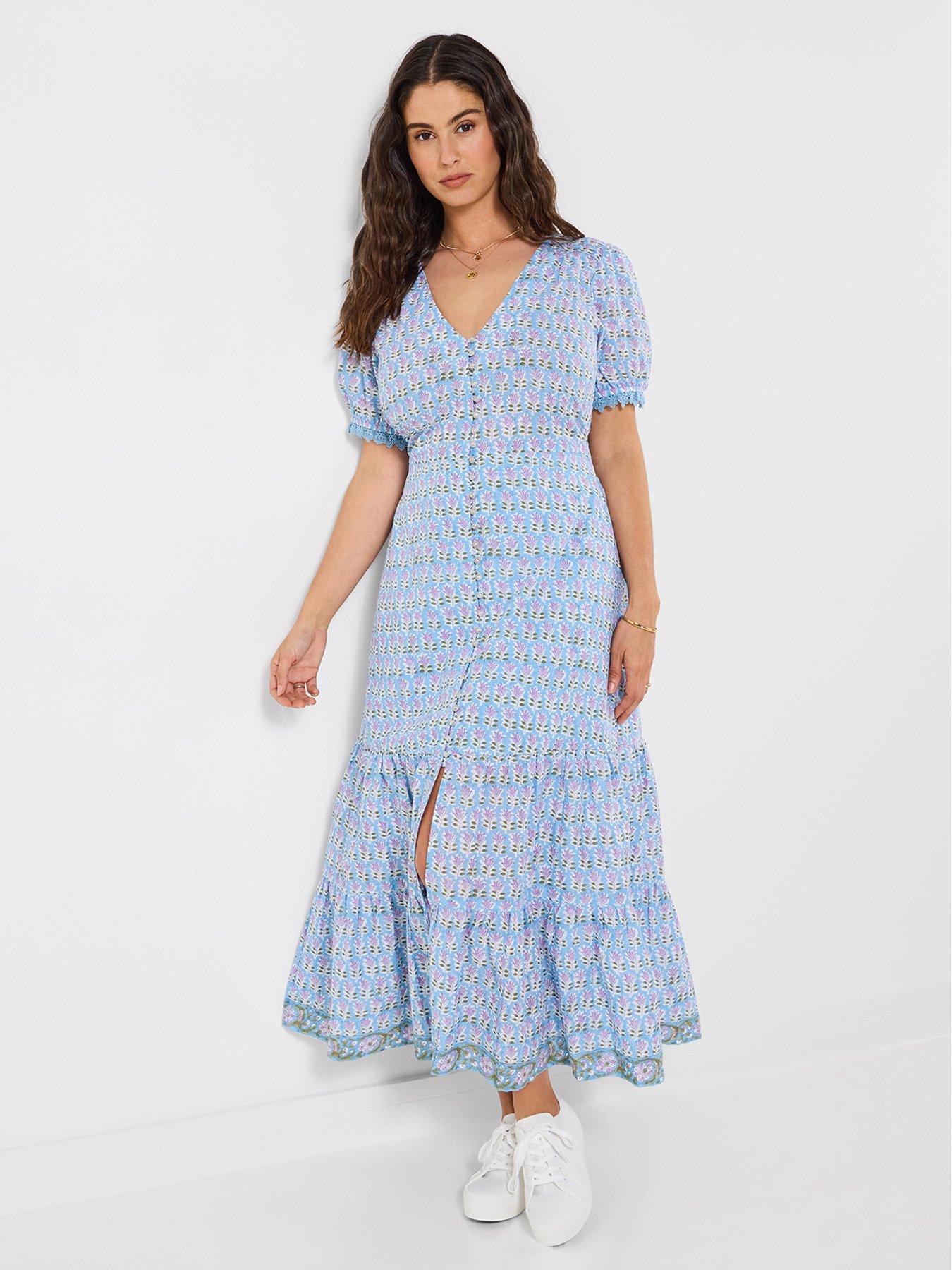 Image 1 of 5 of Joe Browns Summer Dreams Cotton Dress - Blue