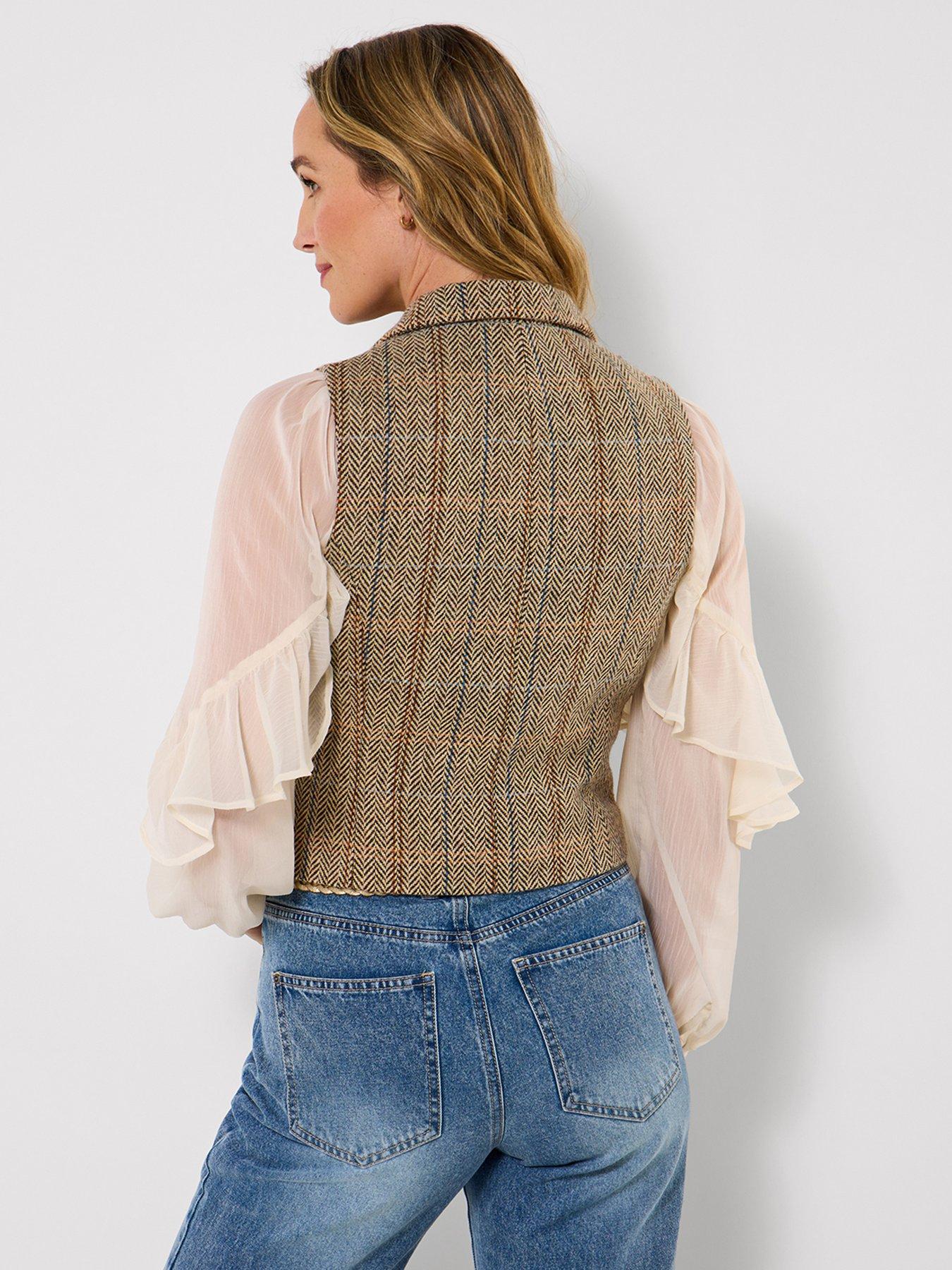 Image 3 of 7 of Joe Browns Spring Days Tweed Waistcoat - Brown