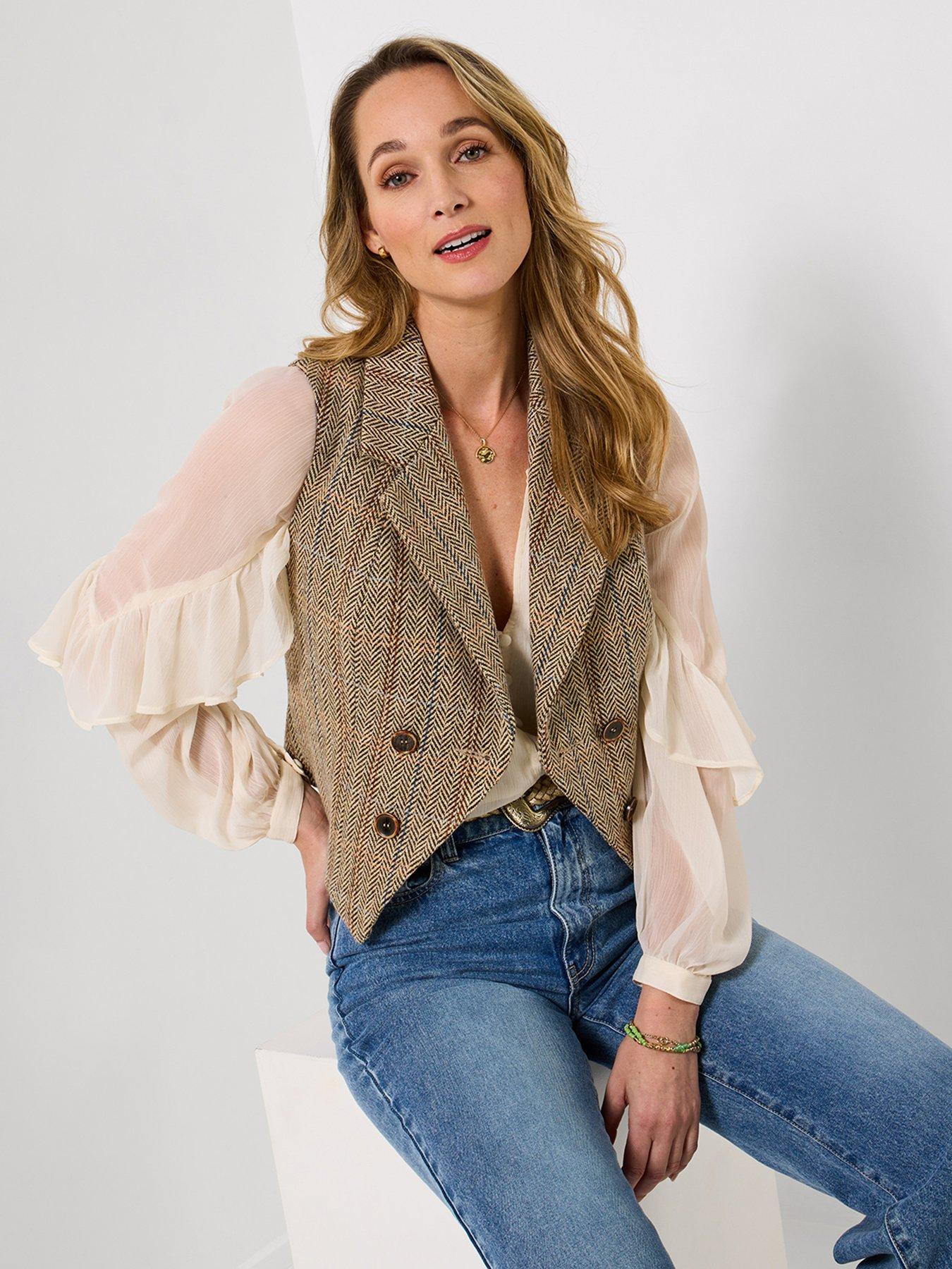 Image 6 of 7 of Joe Browns Spring Days Tweed Waistcoat - Brown