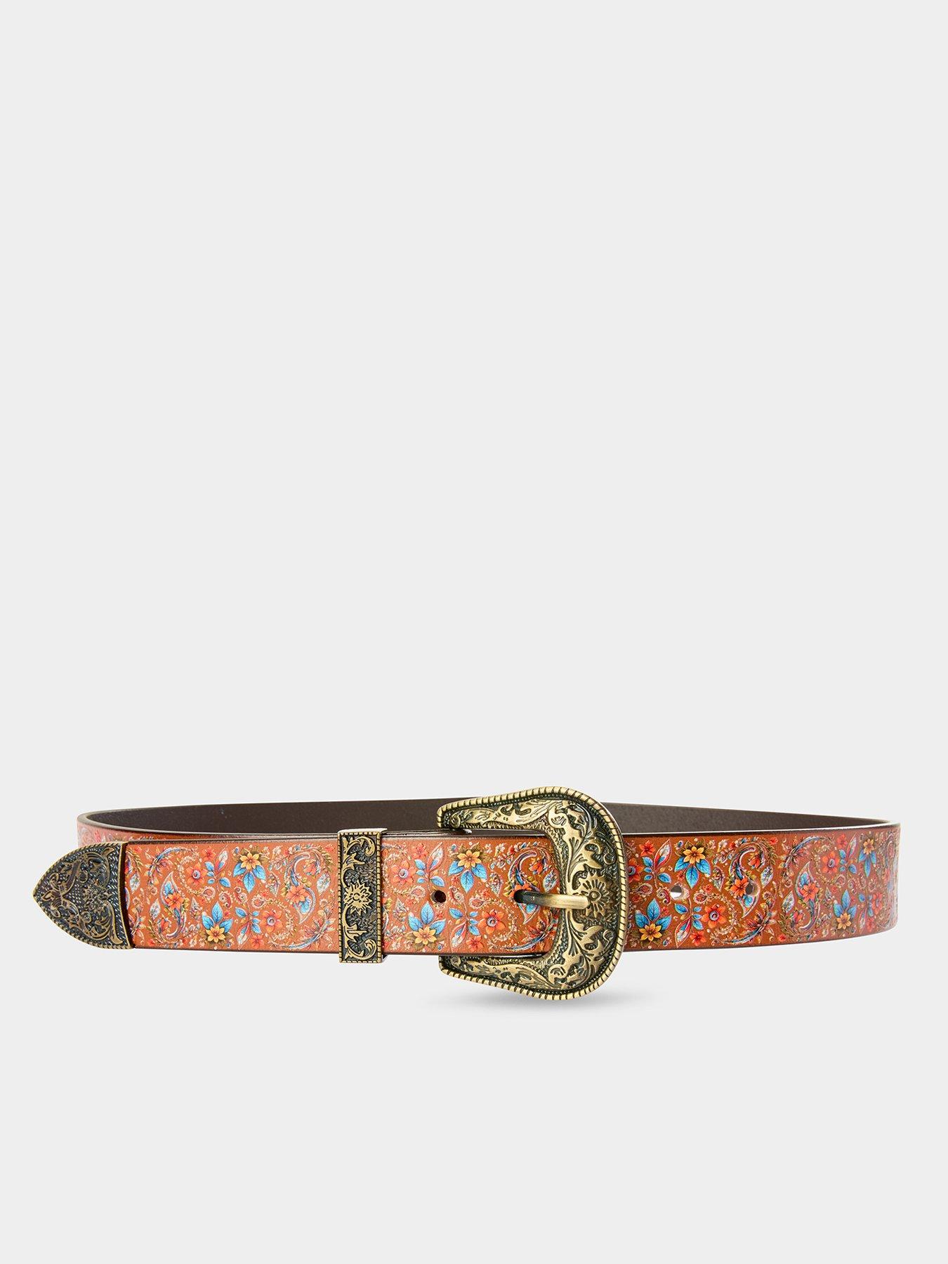 Image 4 of 4 of Joe Browns Flora Leather Printed Belt - Multi