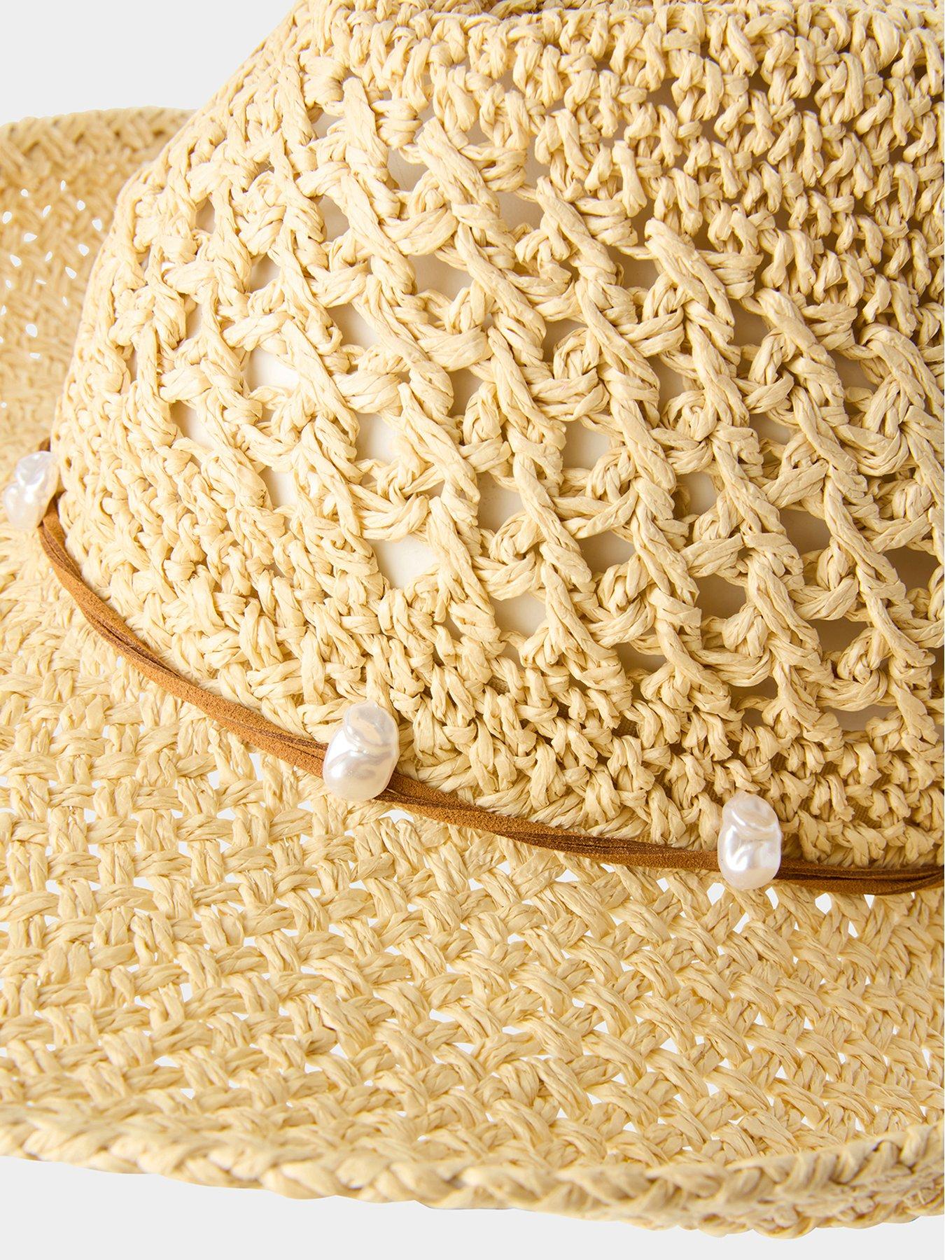 joe-browns-pearl-trim-western-hat-browndetail