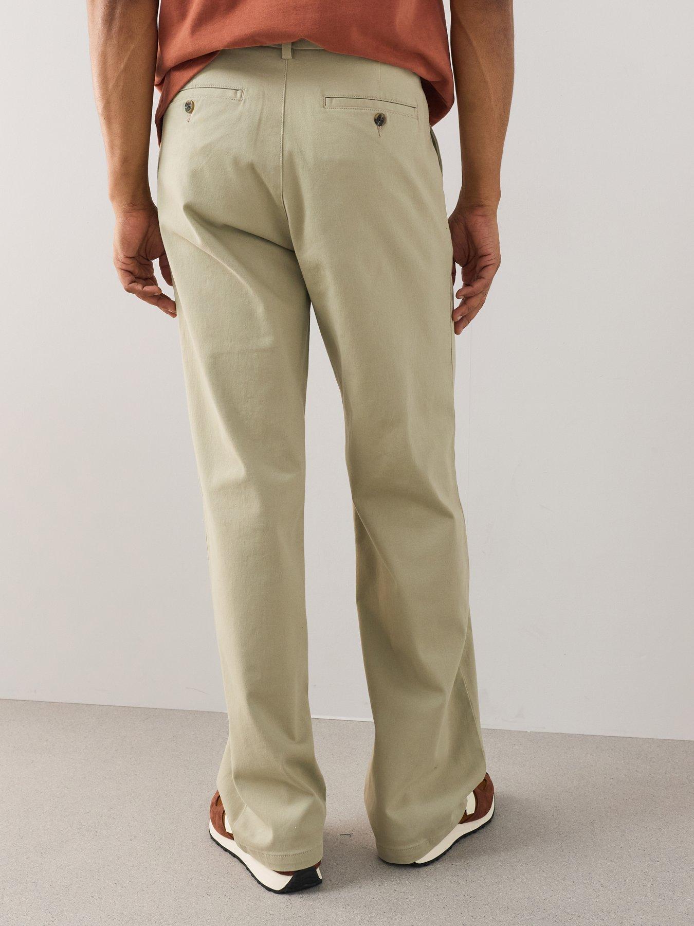 Image 2 of 7 of The Very Collection Loose Fit Cotton Rich Chino Trousers With Stretch - Stone