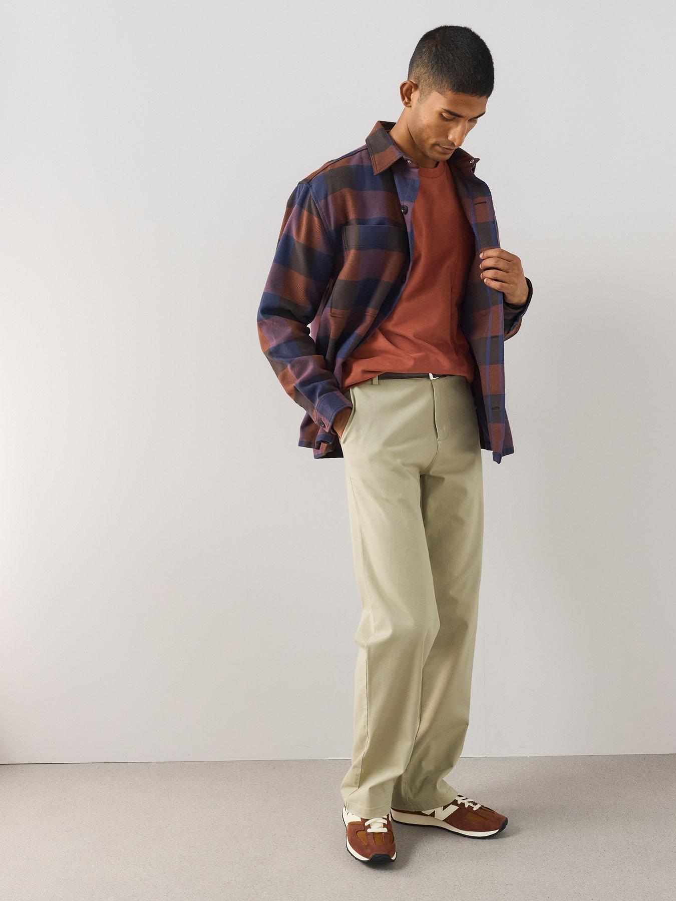 Image 3 of 7 of The Very Collection Loose Fit Cotton Rich Chino Trousers With Stretch - Stone