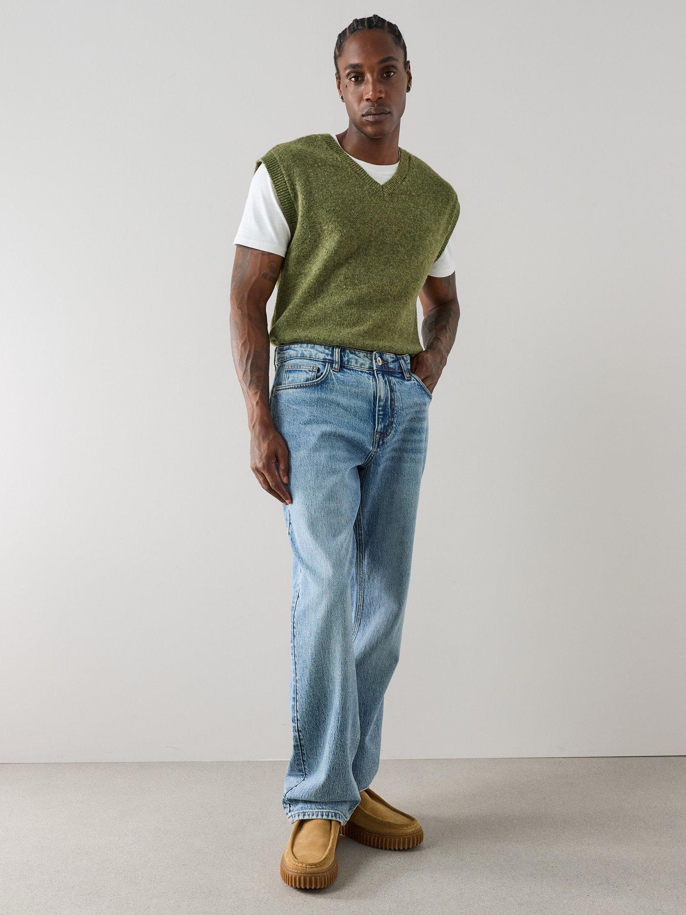 Image 1 of 7 of The Very Collection Loose Fit Jeans With Stretch - Light Blue Wash