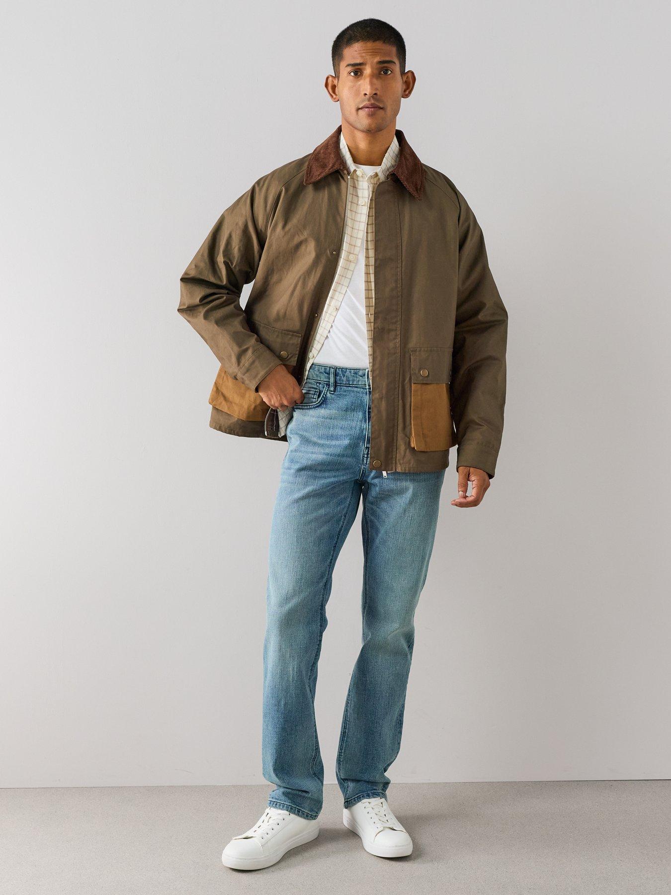Image 6 of 7 of The Very Collection Cross Hatch Slim Fit Jeans - Light Blue Wash
