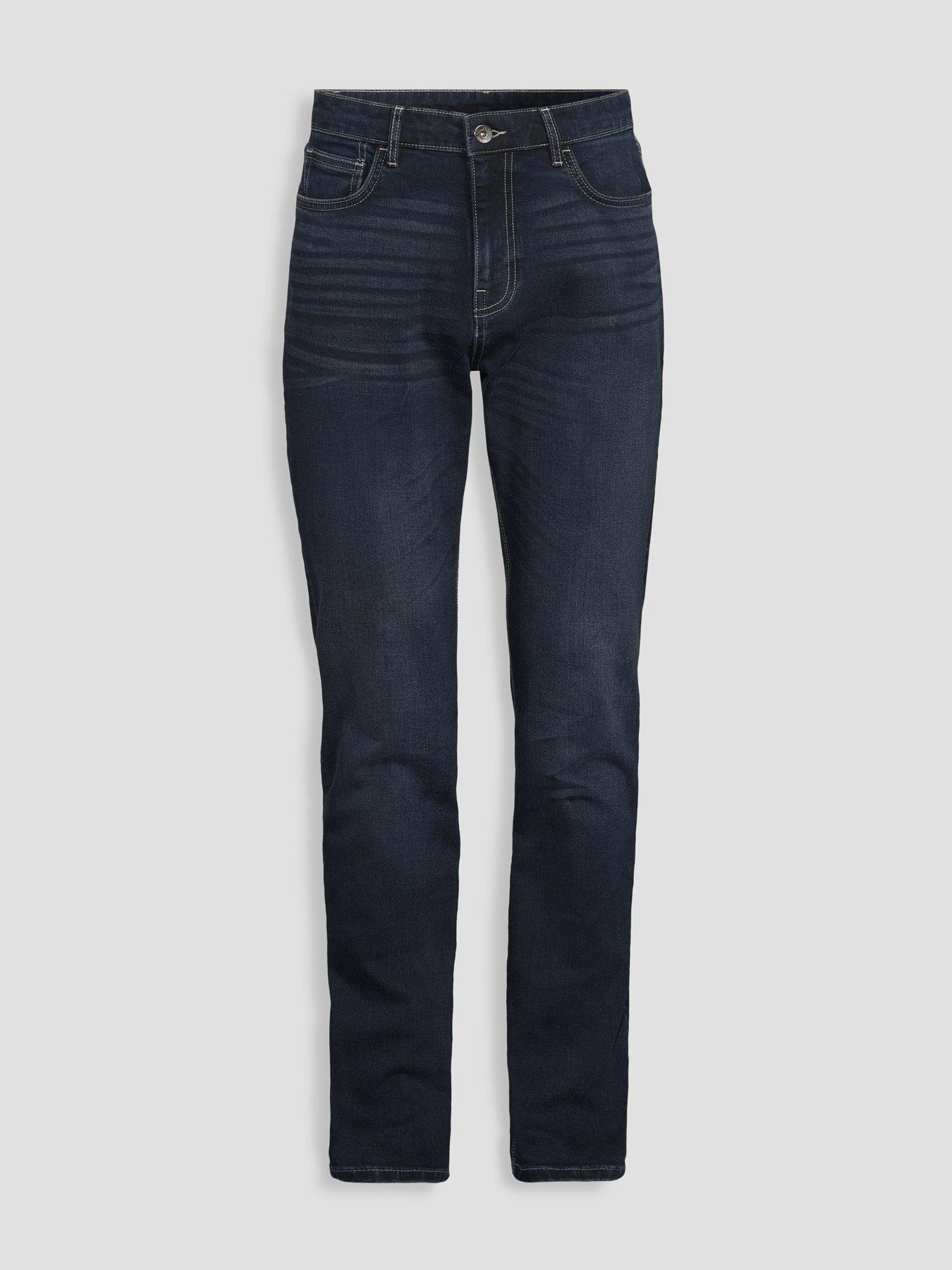 Image 7 of 7 of The Very Collection Contrast Stitch Slim Fit Jeans - Blue Black