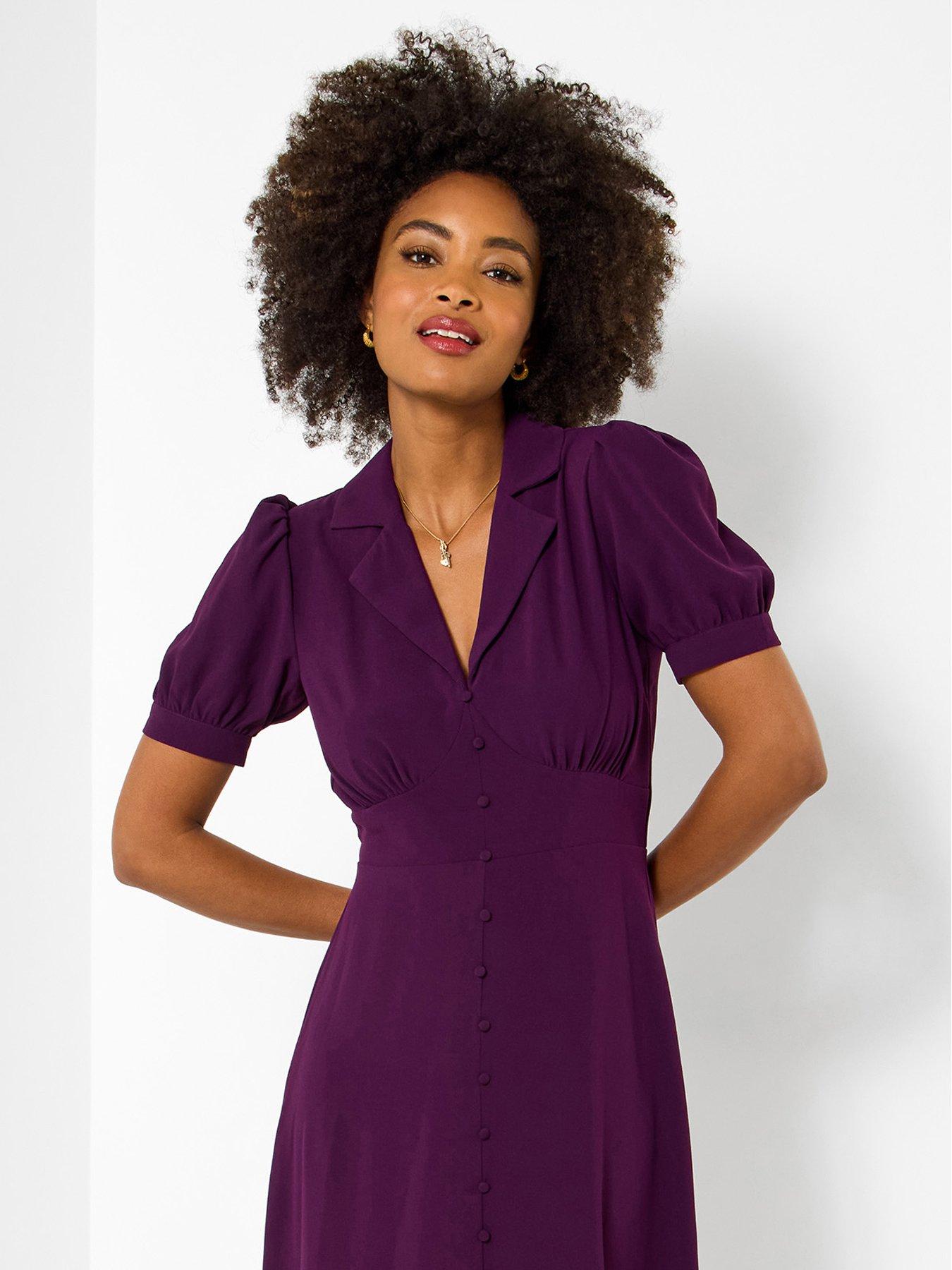 Joe Browns Sophia Vintage Style Dress - Purple | Very Ireland